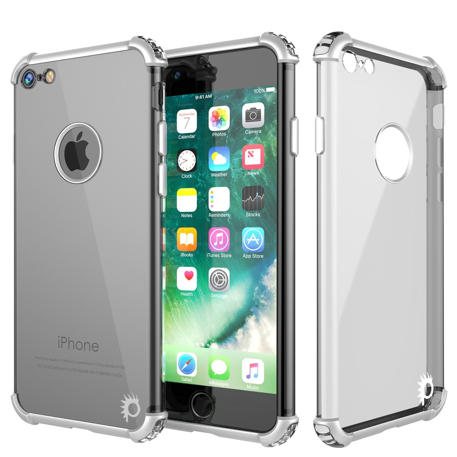 iPhone SE (4.7") Case, Punkcase [BLAZE SERIES] Protective Cover W/ PunkShield Screen Protector [Shockproof] [Slim Fit] for Apple iPhone [Silver]