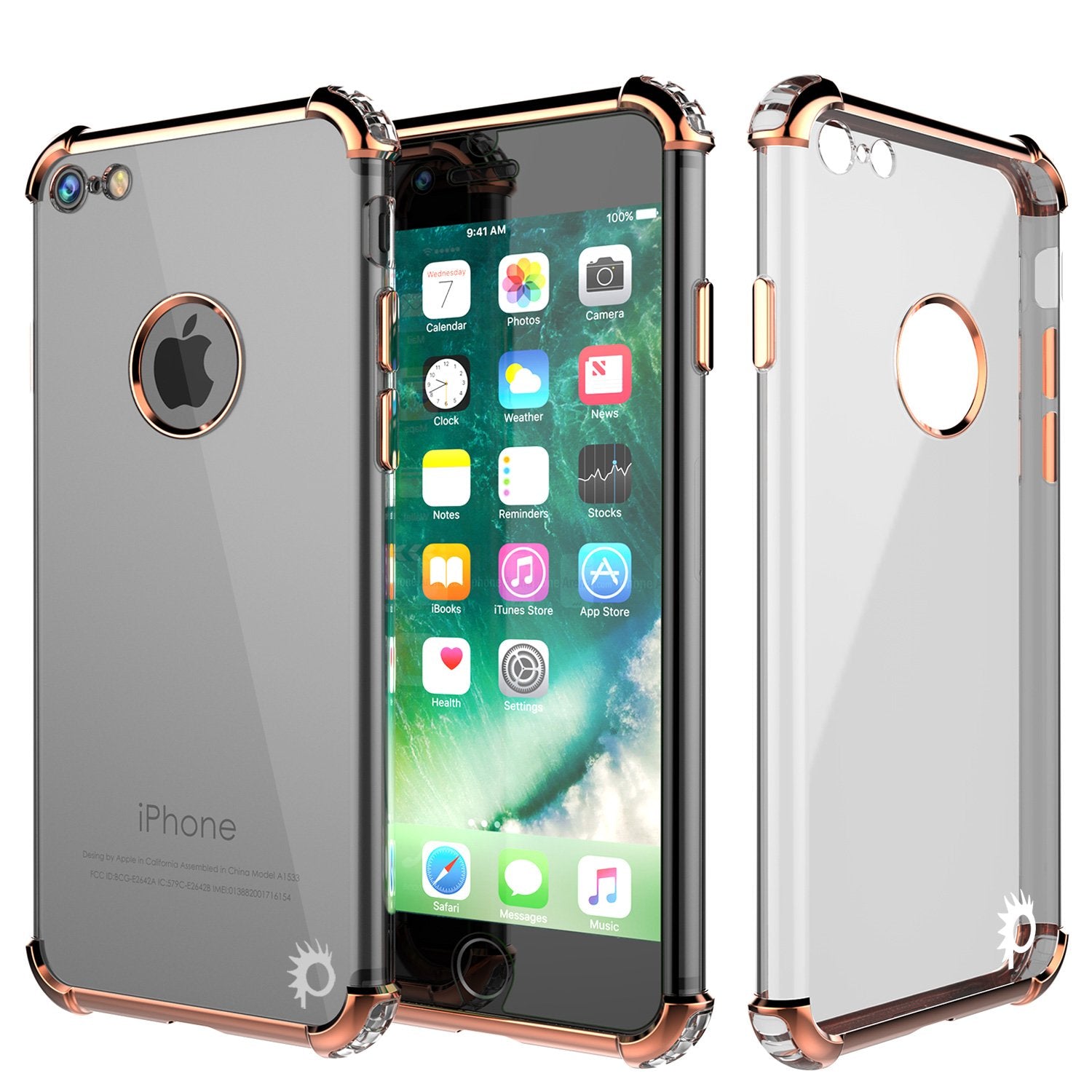 iPhone 8 Case, Punkcase [BLAZE SERIES] Protective Cover W/ PunkShield Screen Protector [Shockproof] [Slim Fit] for Apple iPhone [RoseGold]