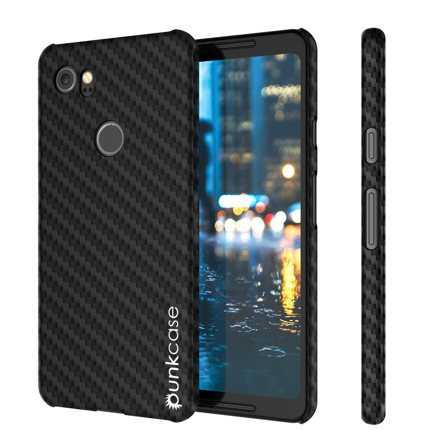 Google Pixel 2 XL  CarbonShield Heavy Duty Dual Layer PU Leather Cover