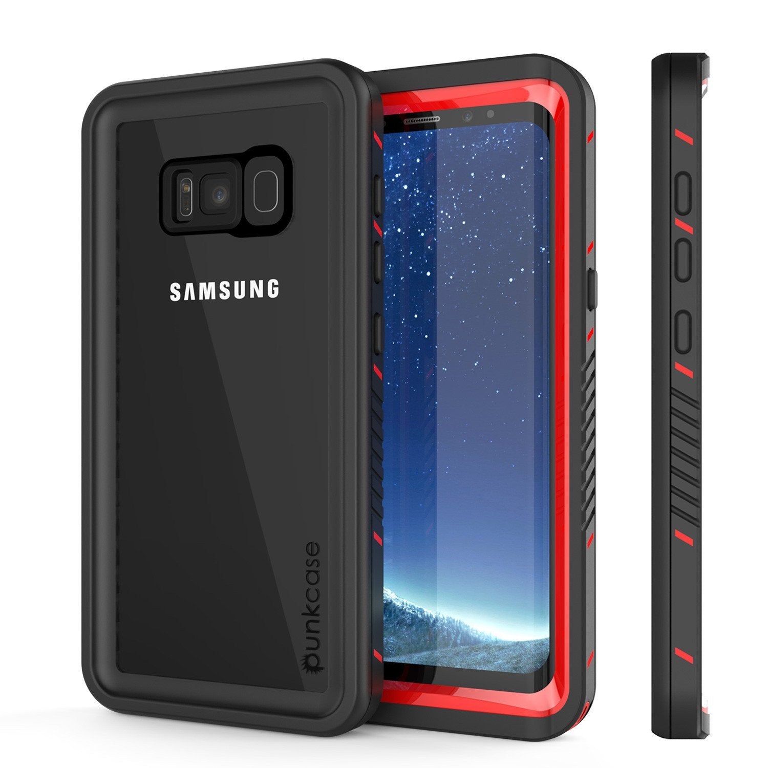 Galaxy S8 Case, Punkcase [Extreme Series] Armor Red Cover