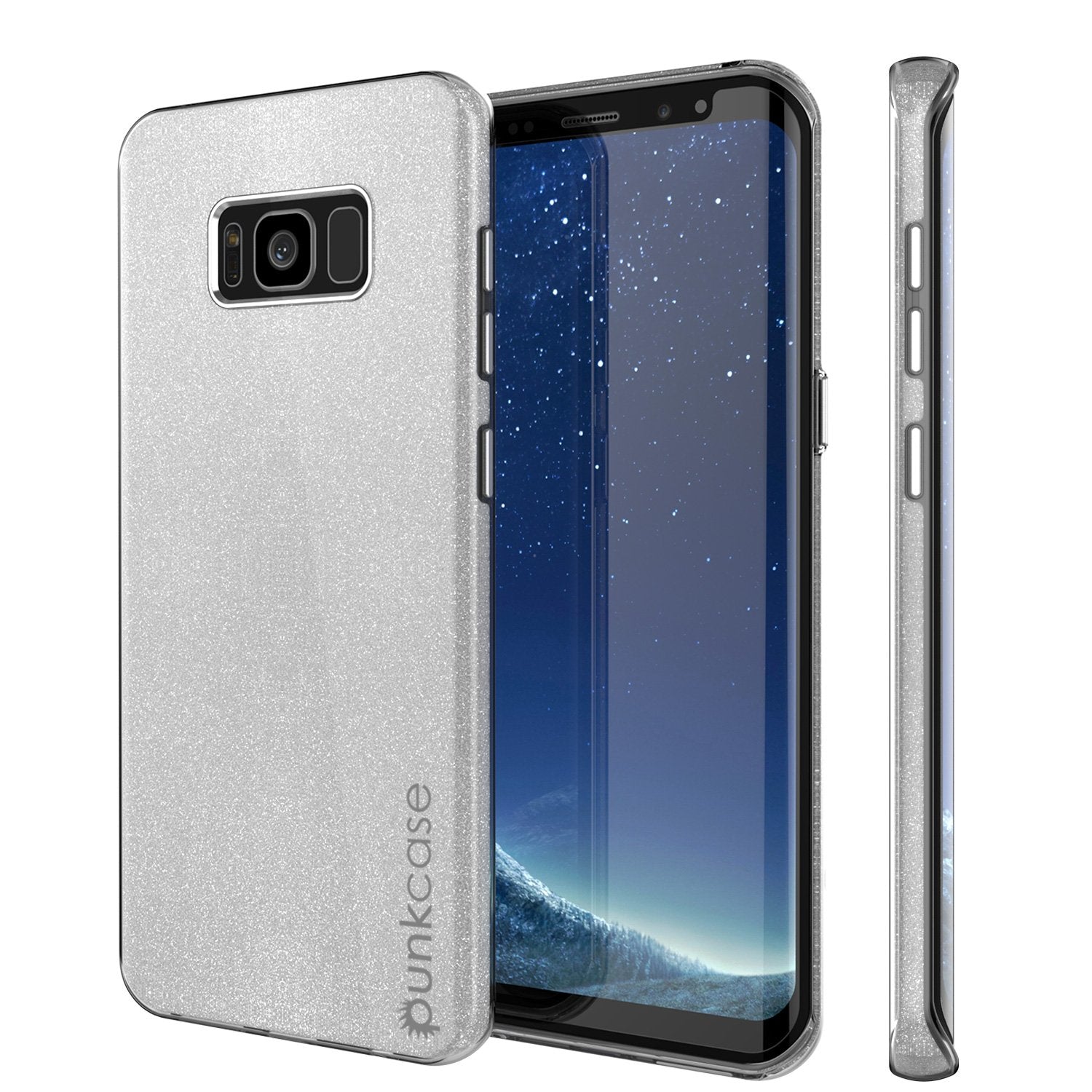 Galaxy S8 Case, Punkcase Galactic 2.0 Series Armor Silver Cover