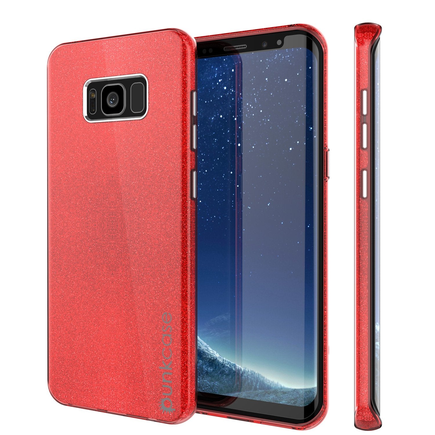 Galaxy S8 Case, Punkcase Galactic 2.0 Series Armor Red Cover