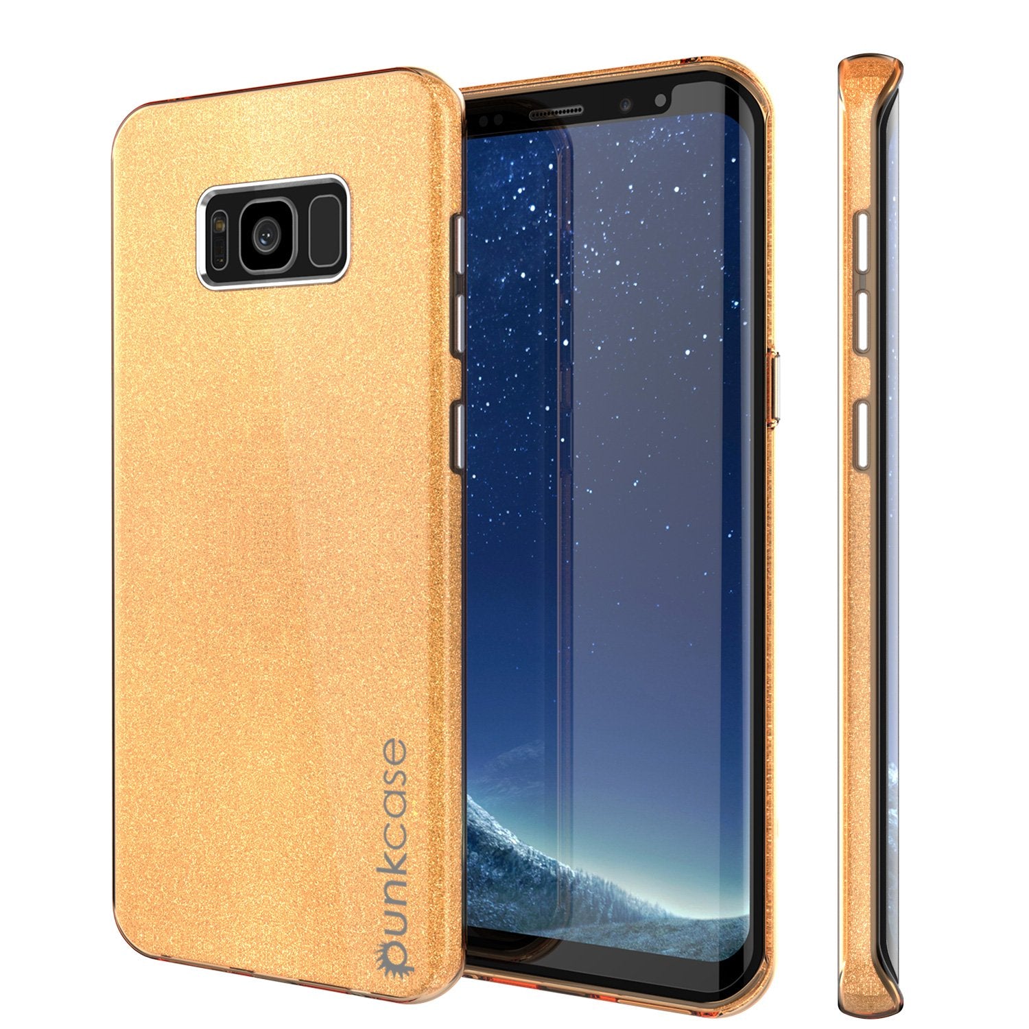 Galaxy S8 Case, Punkcase Galactic 2.0 Series Armor Gold Cover