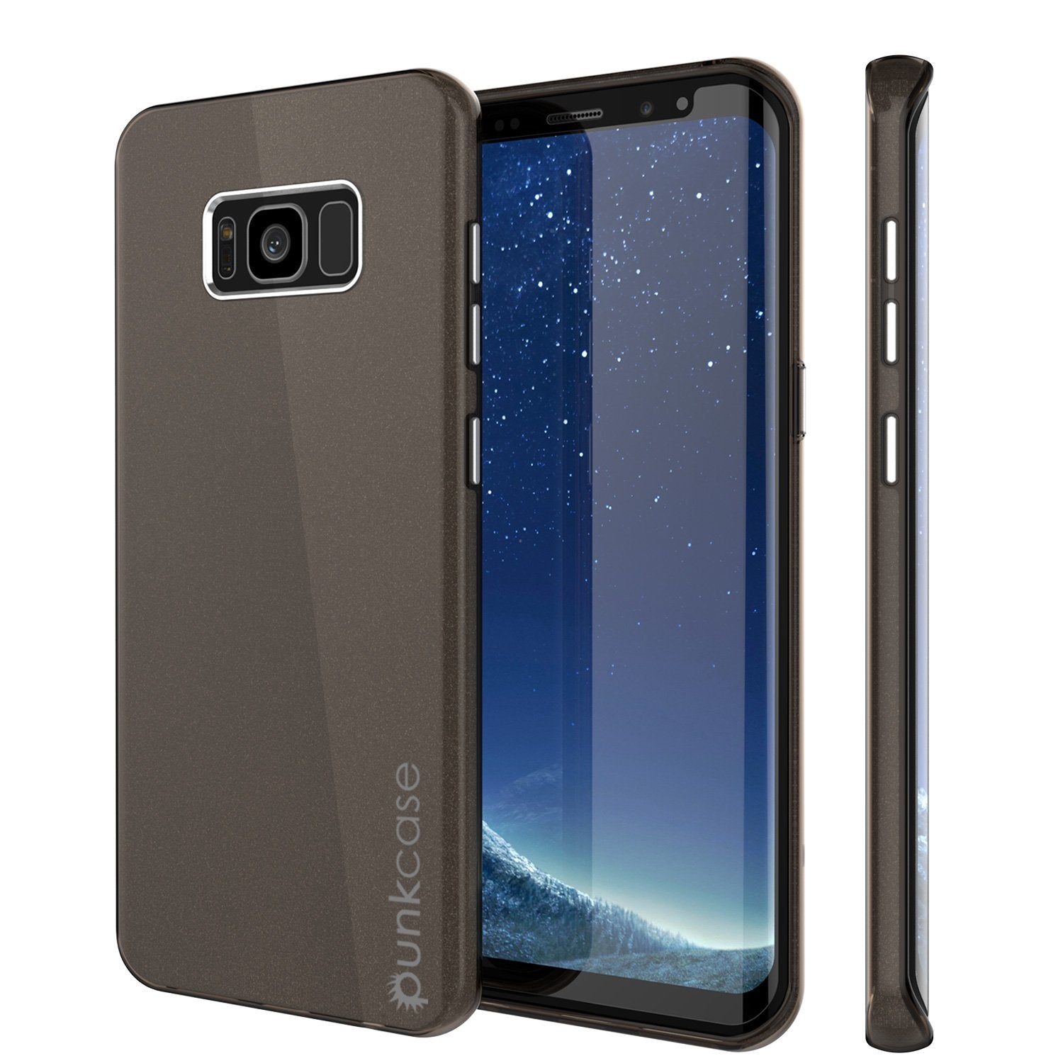 Galaxy S8 Case, Punkcase Galactic 2.0 Series Armor Black/Grey Cover
