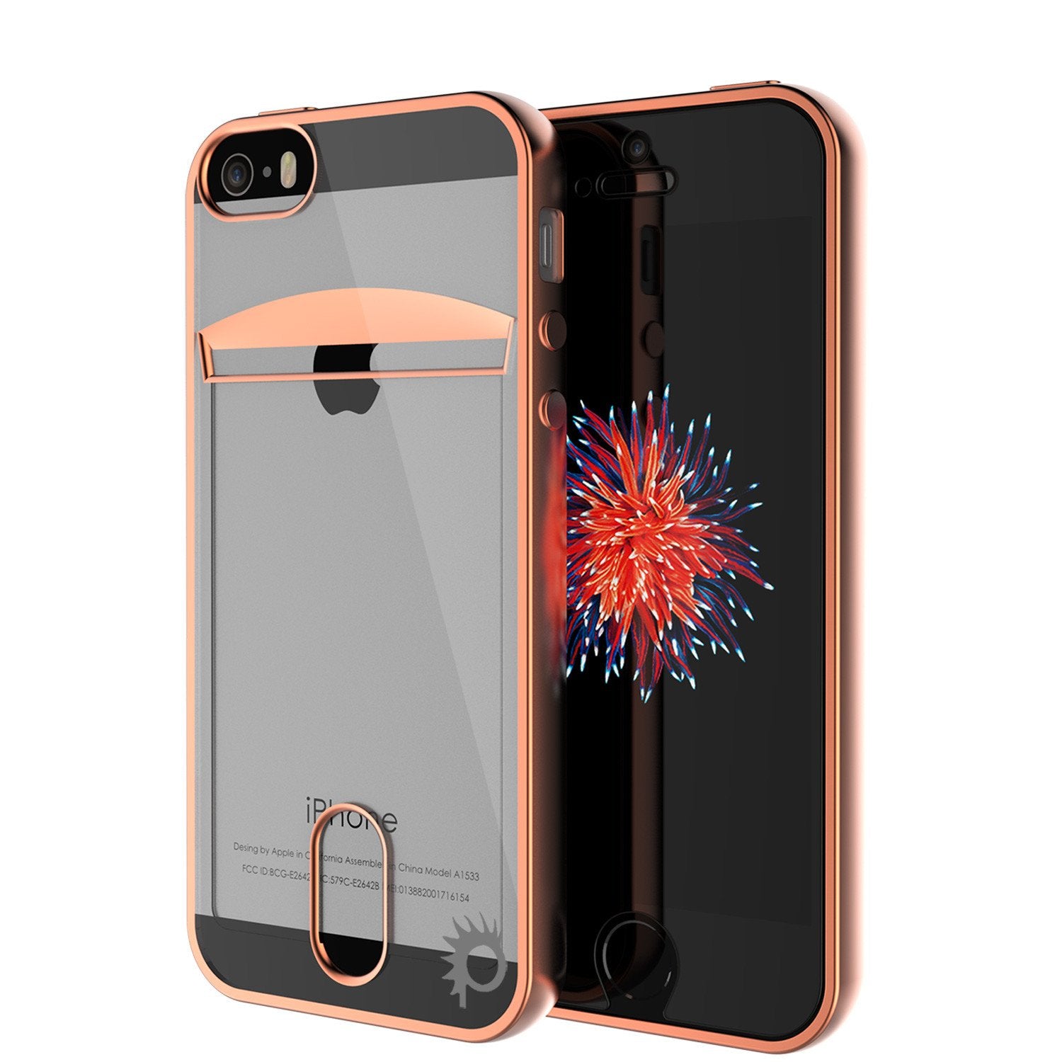 iPhone SE/5S/5 Case, PUNKCASE® LUCID Rose Gold Series | Card Slot | Screen Protector | Ultra fit