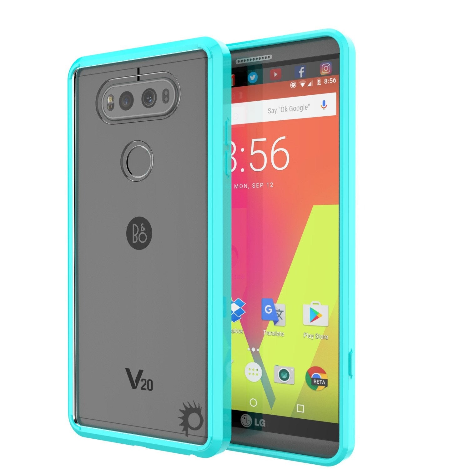 LG v20 Case Punkcase® LUCID 2.0 Teal Series w/ PUNK SHIELD Glass Screen Protector | Ultra Fit