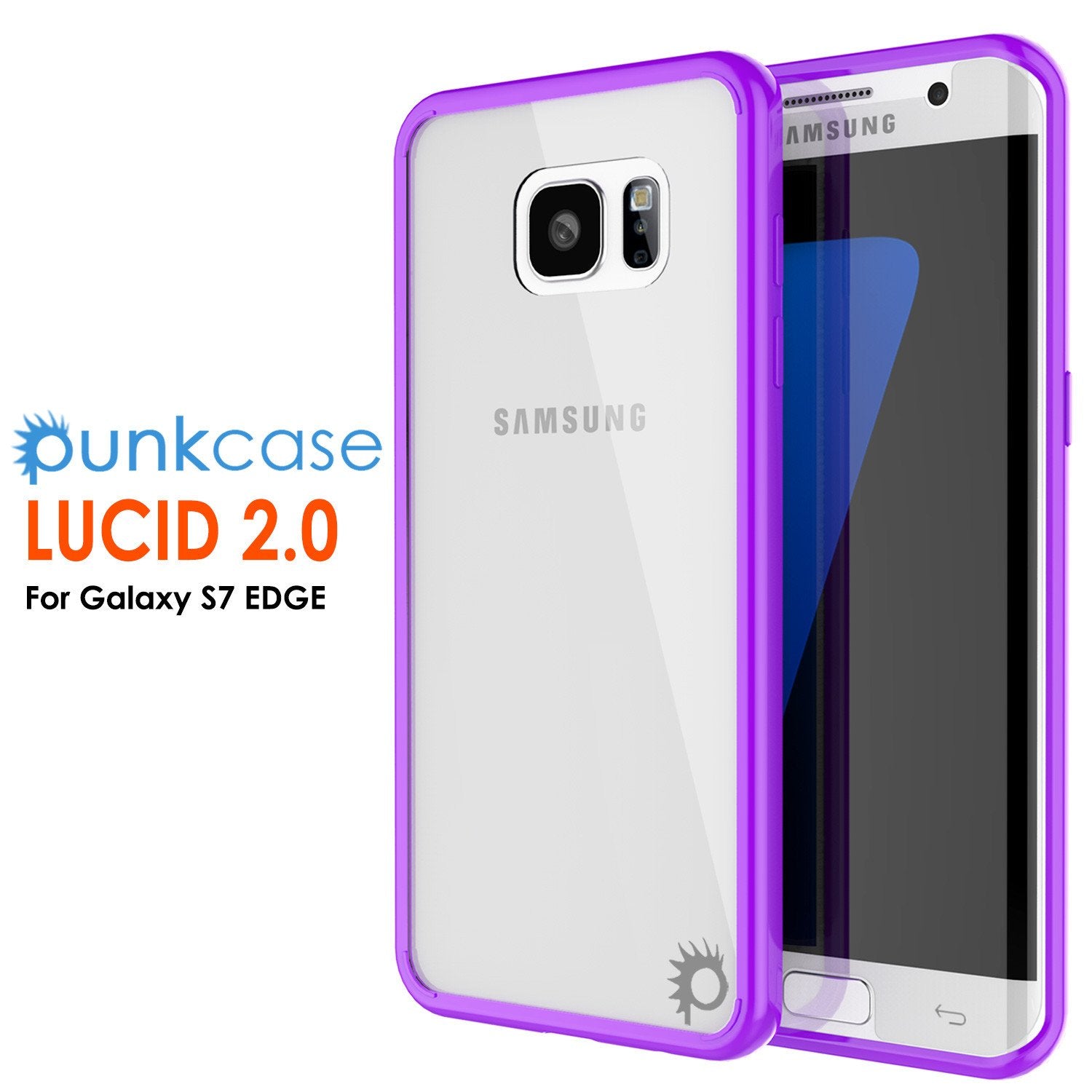 S7 Edge Case Punkcase® LUCID 2.0 Purple Series w/ PUNK SHIELD Screen Protector | Ultra Fit