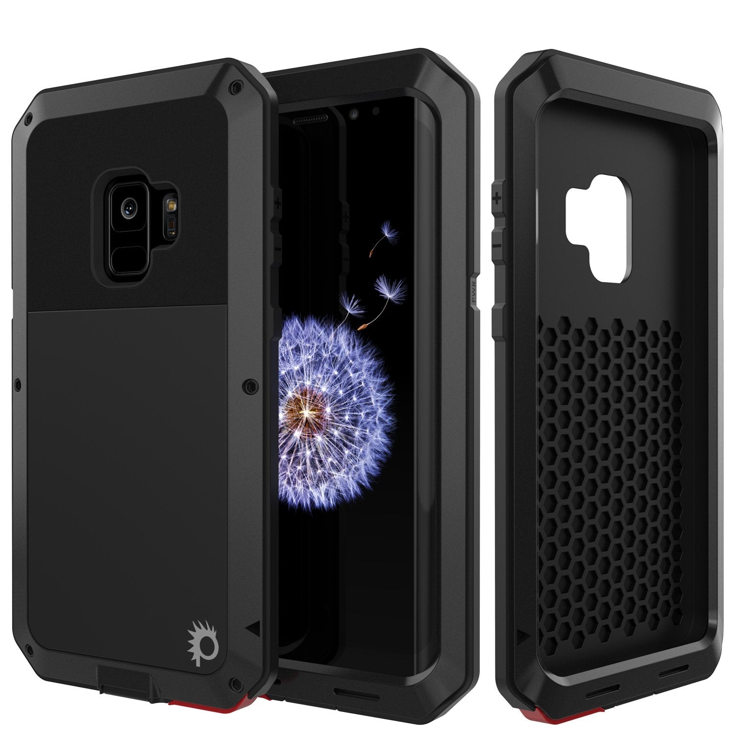 Galaxy S9 Hybrid Drop Proof TPU Design Metal Case [Black]