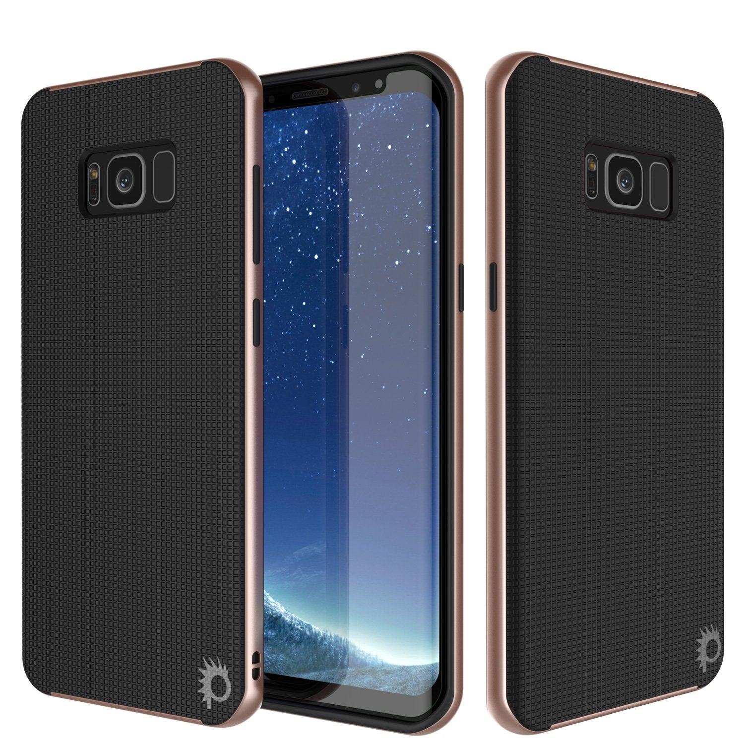 Galaxy S8 Case, PunkCase Stealth Series Hybrid Shockproof Rose Gold Cover