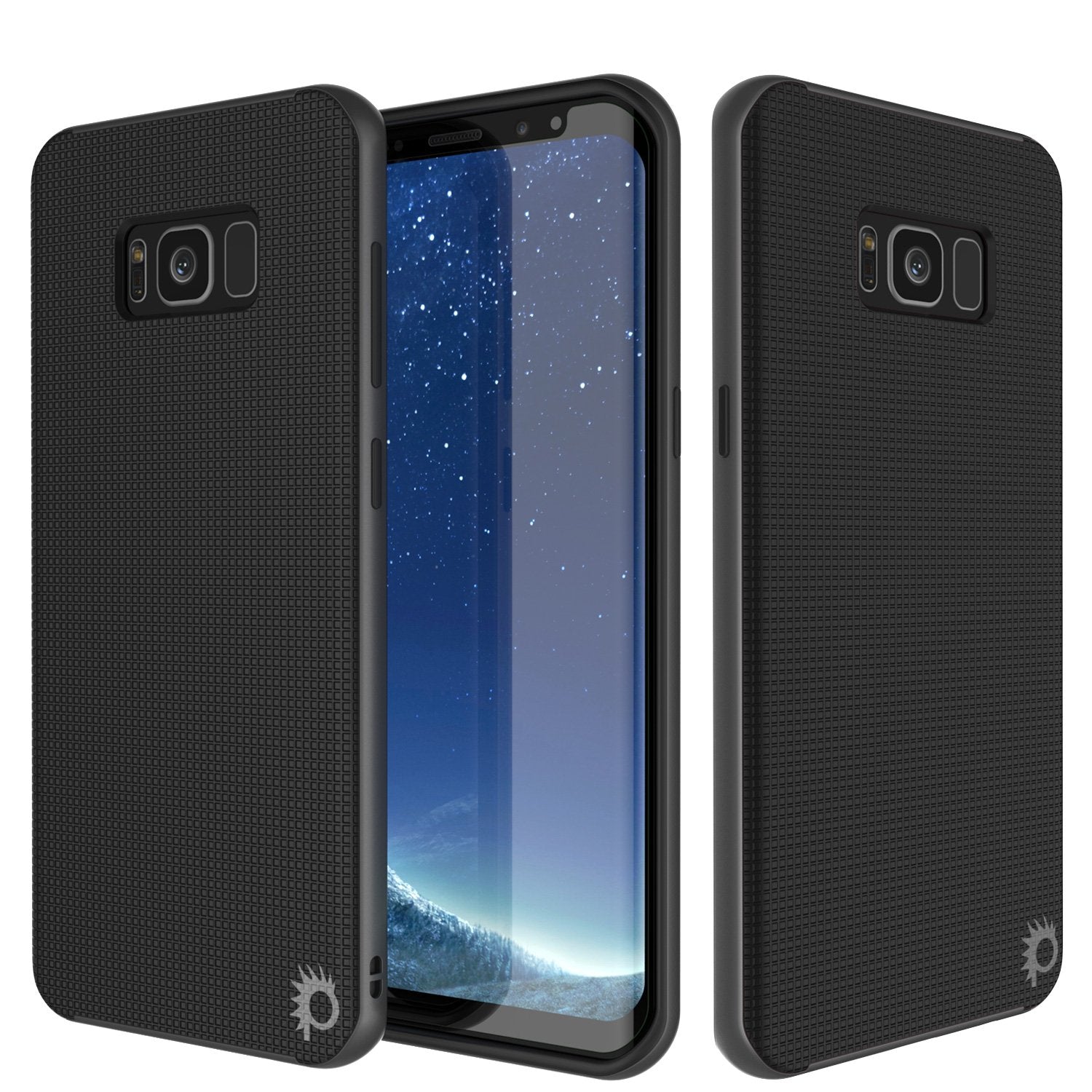 Galaxy S8 Case, PunkCase Stealth Series Hybrid Shockproof Grey Cover