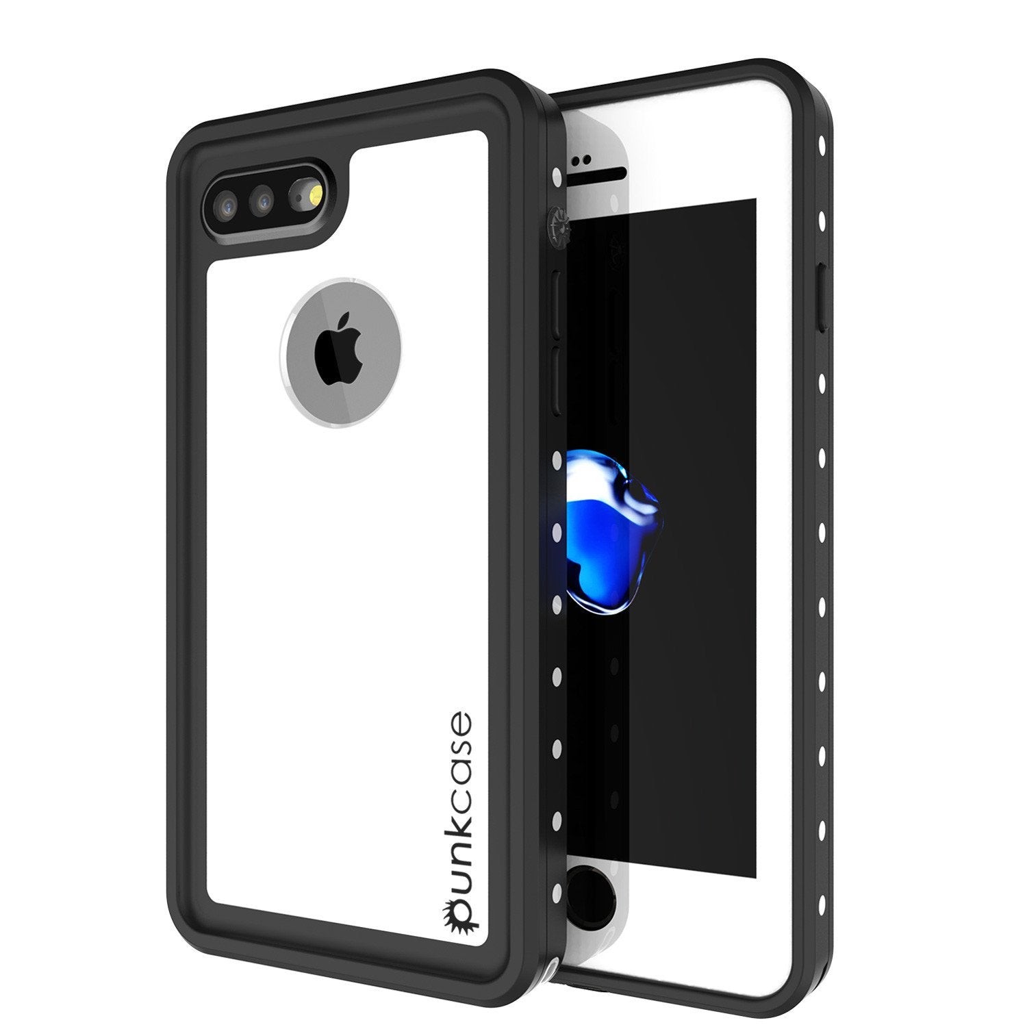 iPhone 8+ Plus Waterproof Case, Punkcase [StudStar Series] [White] [Slim Fit] [IP68 Certified] [Shockproof] [Dirtproof] Armor Cover