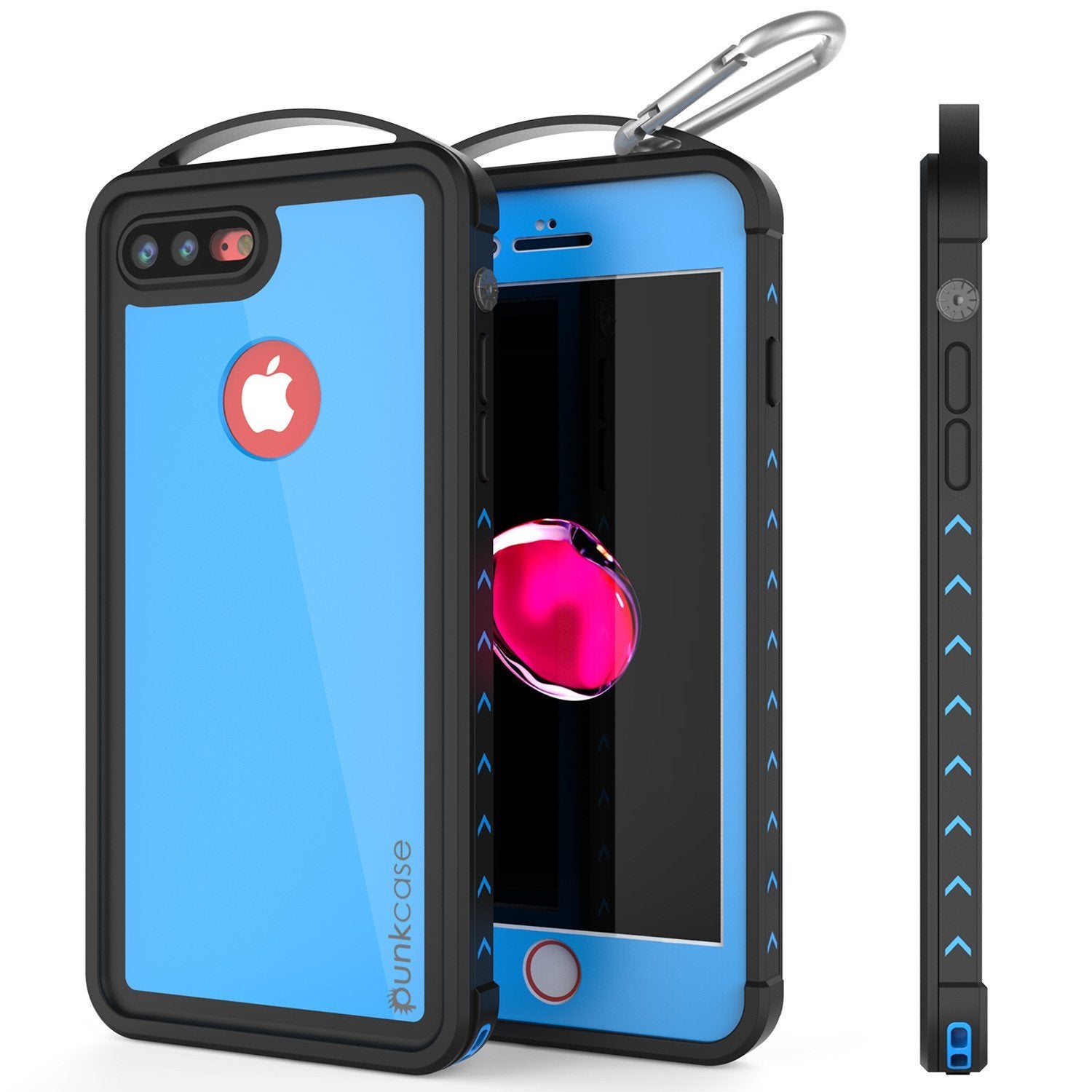 iPhone 8+ Plus Waterproof Case, Punkcase ALPINE Series, Light Blue | Heavy Duty Armor Cover
