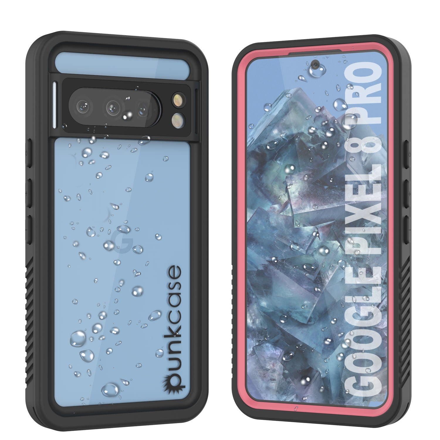 Google Pixel 8 Pro Waterproof Case, Punkcase [Extreme Series] Armor Cover W/ Built In Screen Protector [Pink]
