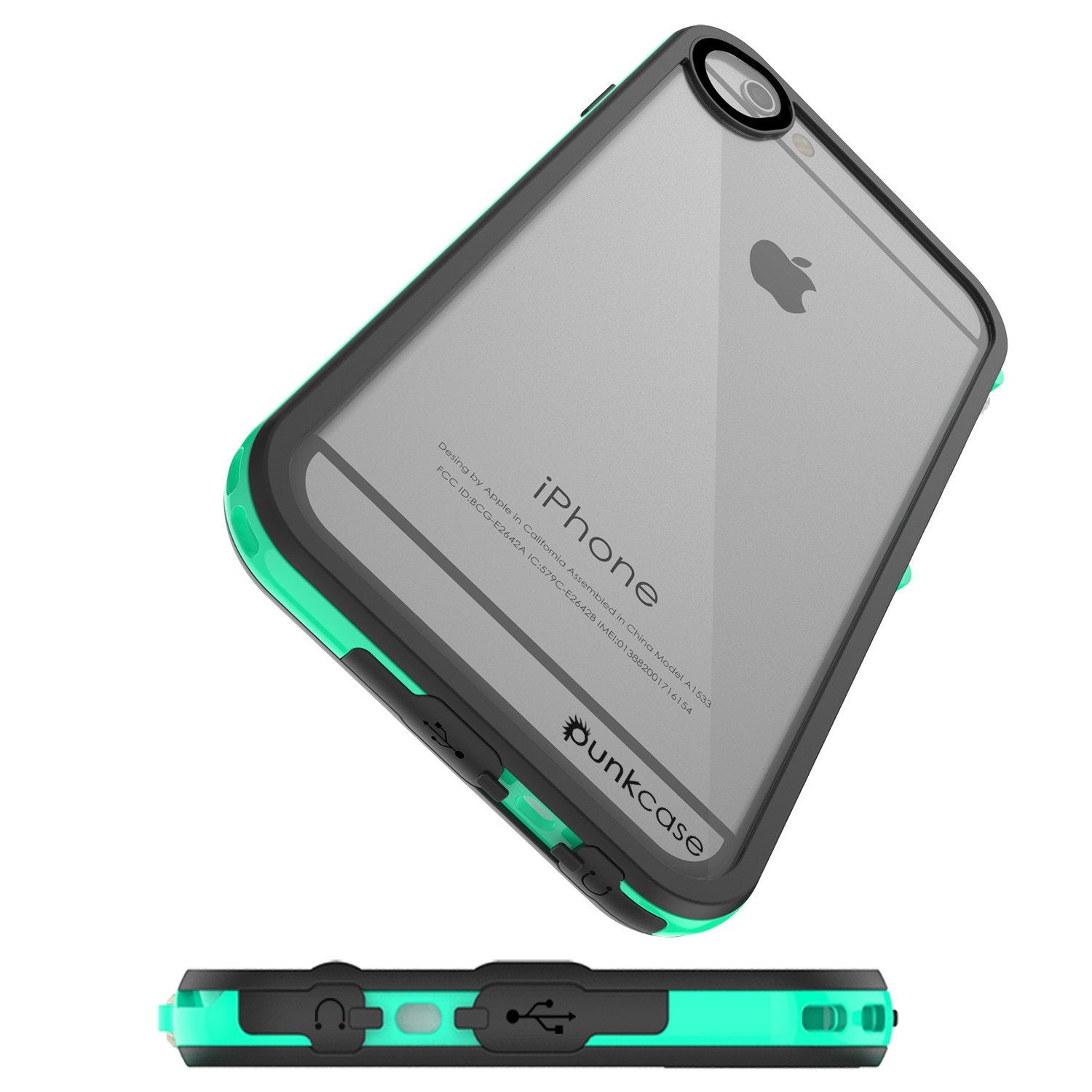 Apple iPhone 7/6s/6 Waterproof Case, PUNKcase CRYSTAL 2.0 Teal W/ Attached Screen Protector  | Warranty