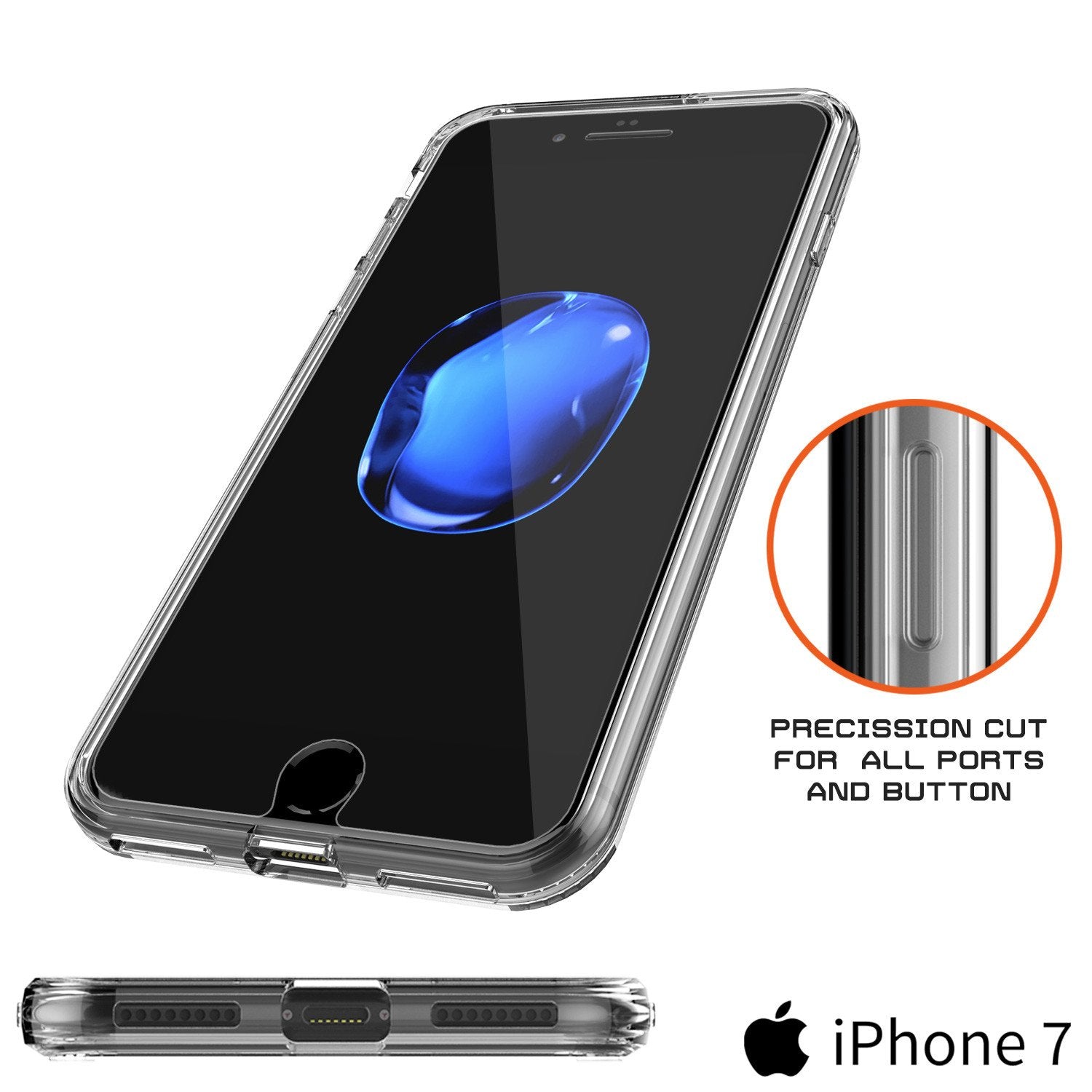 iPhone 7 Case Punkcase® LUCID 2.0 Clear Series Series w/ PUNK SHIELD Screen Protector | Ultra Fit