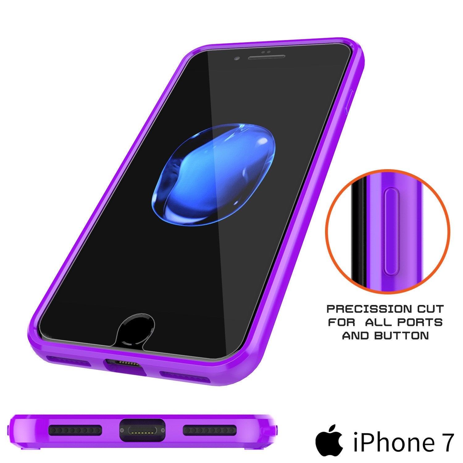 iPhone 7+ Plus Case Punkcase® LUCID 2.0 Purple Series w/ PUNK SHIELD Screen Protector | Ultra Fit