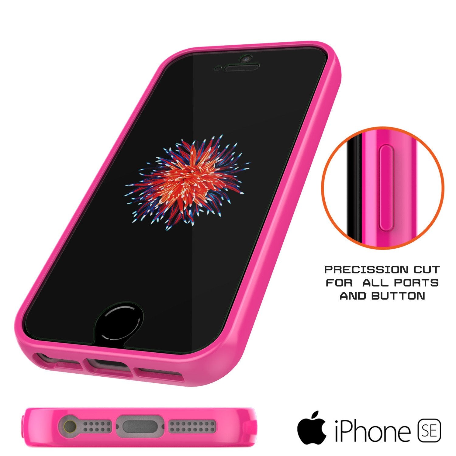 iPhone SE/5S/5 Case Punkcase® LUCID 2.0 Pink Series w/ PUNK SHIELD Screen Protector | Ultra Fit