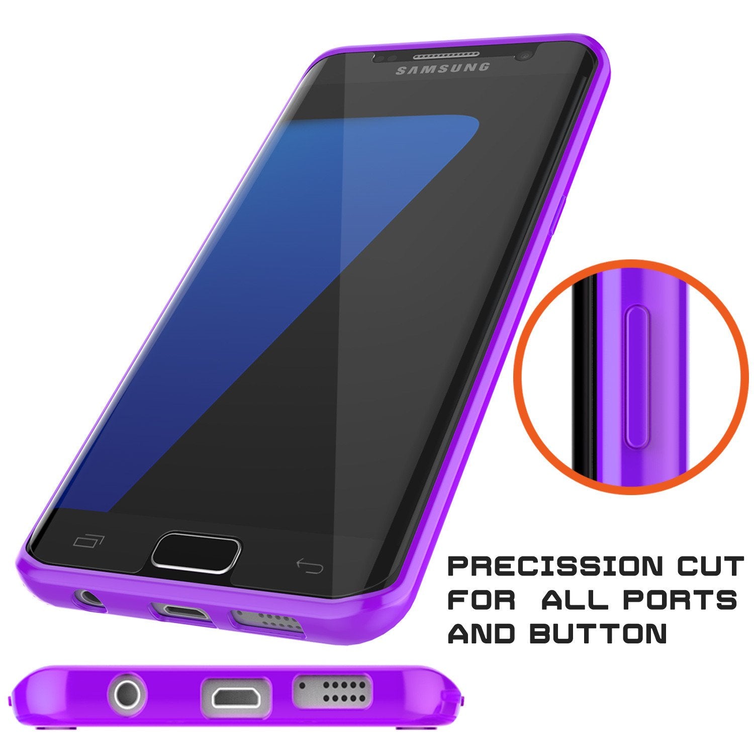 S7 Edge Case Punkcase® LUCID 2.0 Purple Series w/ PUNK SHIELD Screen Protector | Ultra Fit