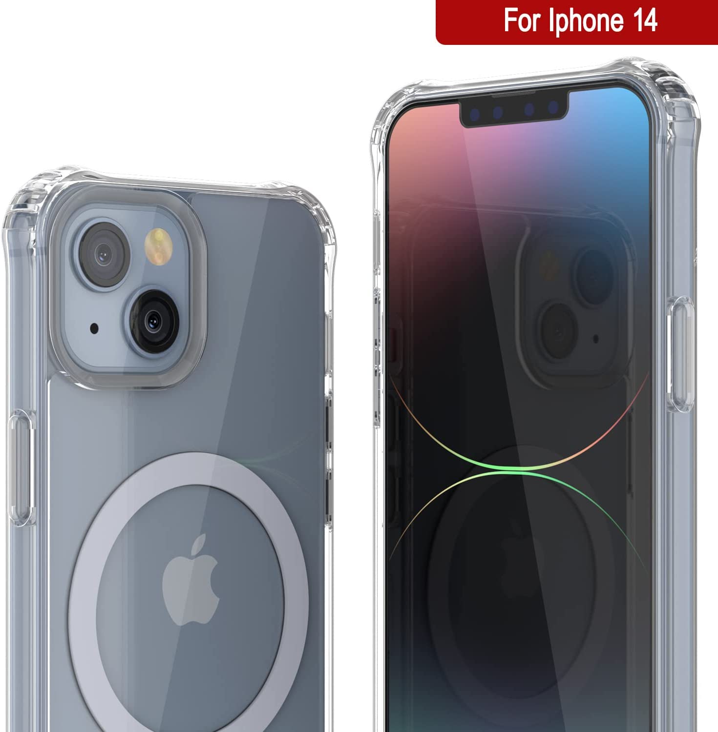 Punkcase iPhone 14 Magnetic Wireless Charging Case [ClearMag Series]