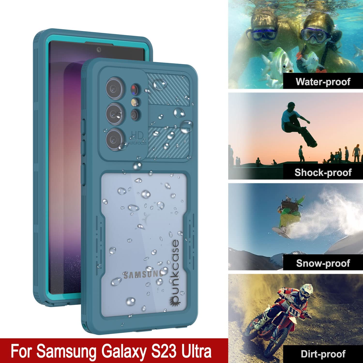 Galaxy S23 Ultra Waterproof Case [Alpine 2.0 Series] [Slim Fit] [IP68 Certified] [Shockproof] [Blue]