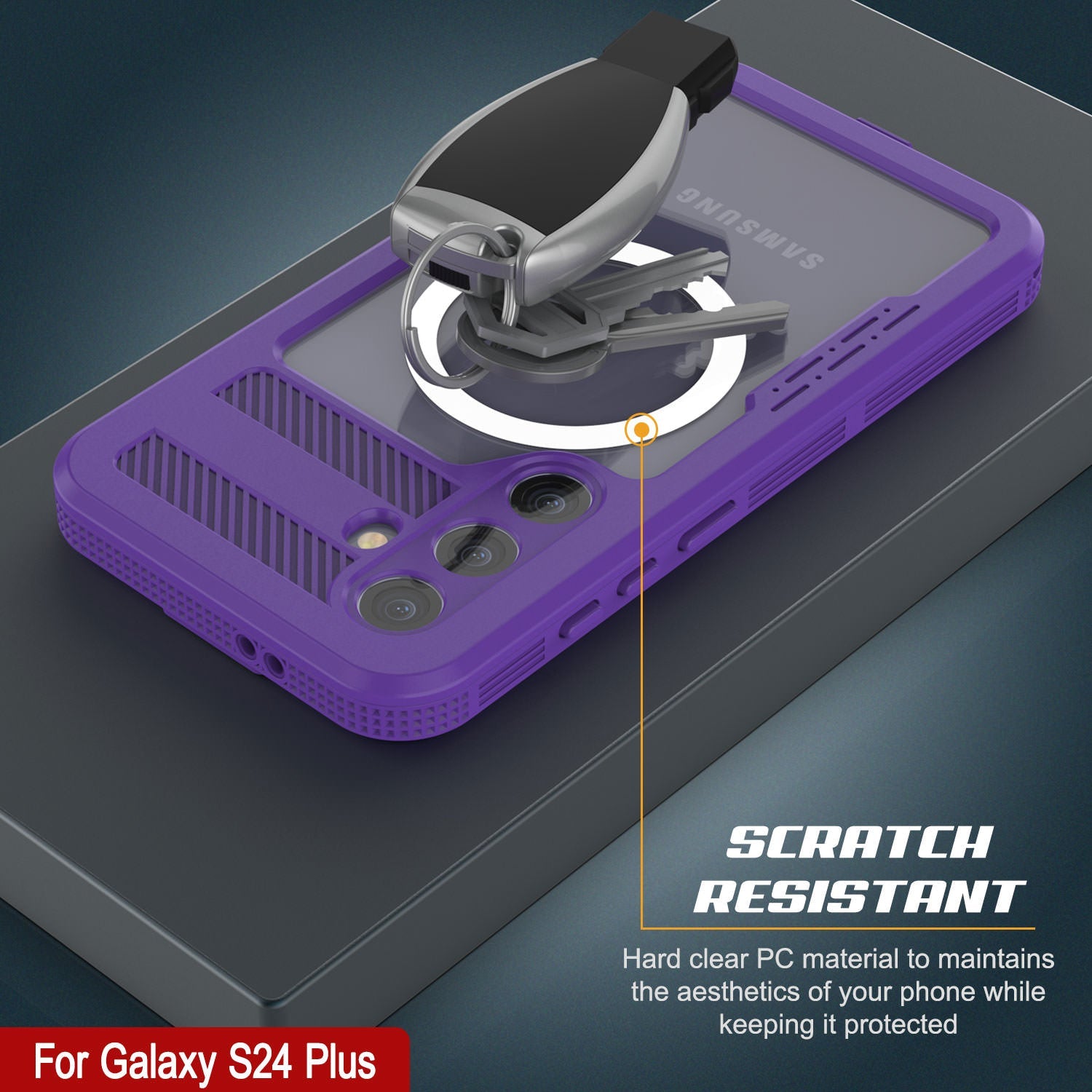 Galaxy S24+ Plus Waterproof Case [Alpine 2.0 Series] [Slim Fit] [IP68 Certified] [Shockproof] [Purple]