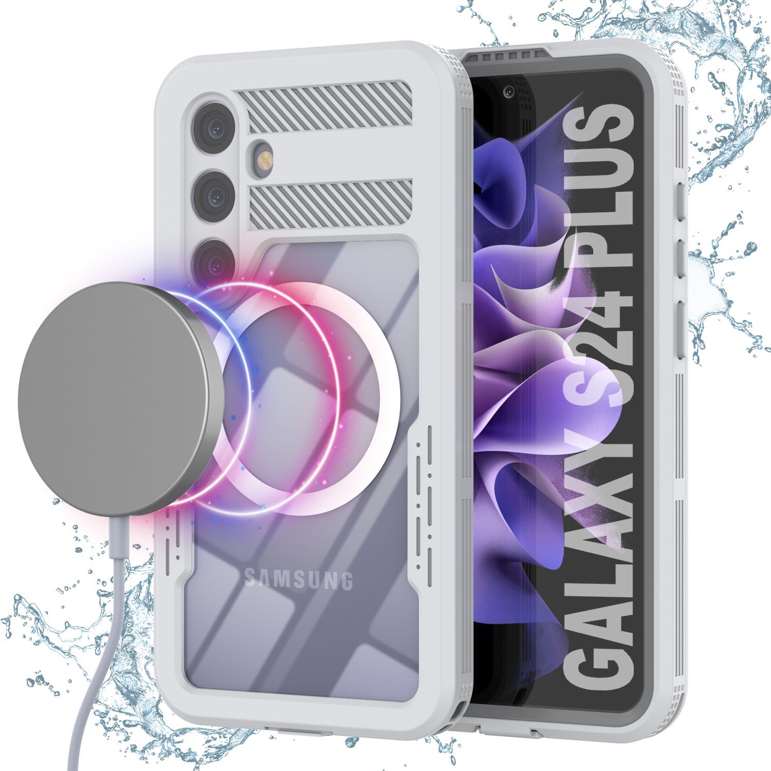 Galaxy S24+ Plus Waterproof Case [Alpine 2.0 Series] [Slim Fit] [IP68 Certified] [Shockproof] [White]