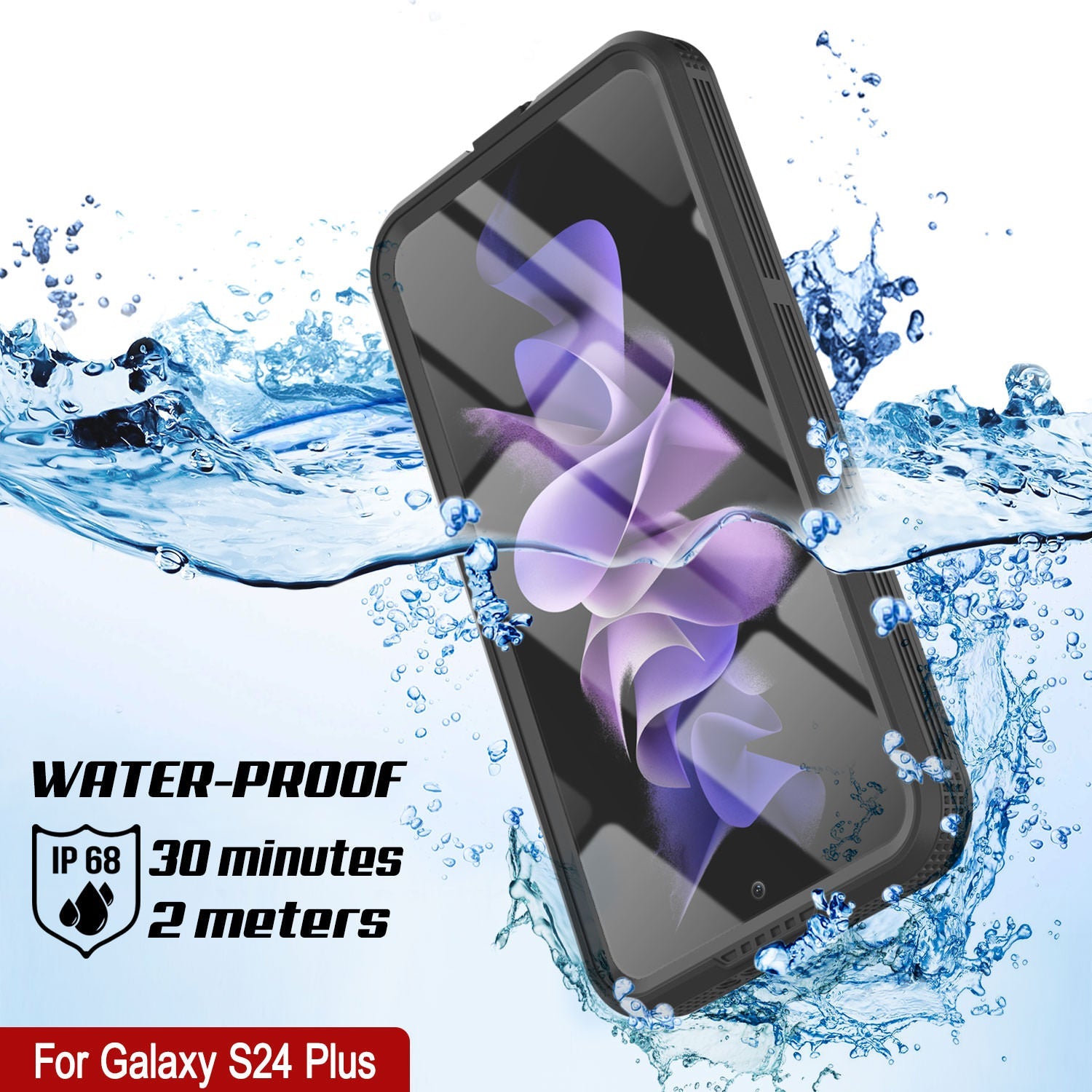 Galaxy S24+ Plus Waterproof Case [Alpine 2.0 Series] [Slim Fit] [IP68 Certified] [Shockproof] [Black]