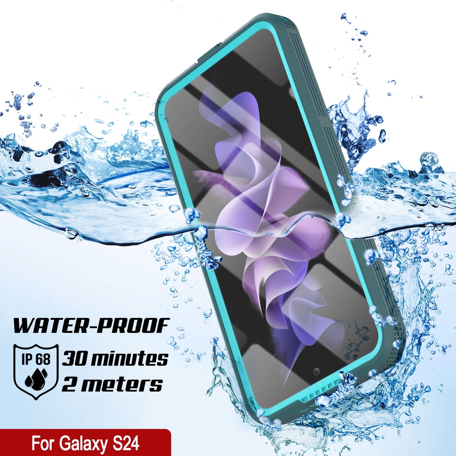 Galaxy S24 Waterproof Case [Alpine 2.0 Series] [Slim Fit] [IP68 Certified] [Shockproof] [Blue]