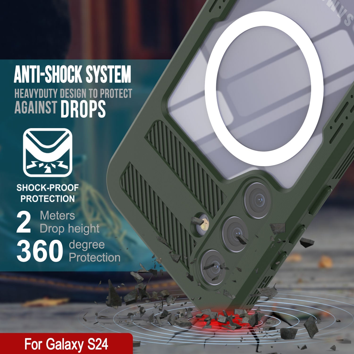 Galaxy S24 Waterproof Case [Alpine 2.0 Series] [Slim Fit] [IP68 Certified] [Shockproof] [Light Green]