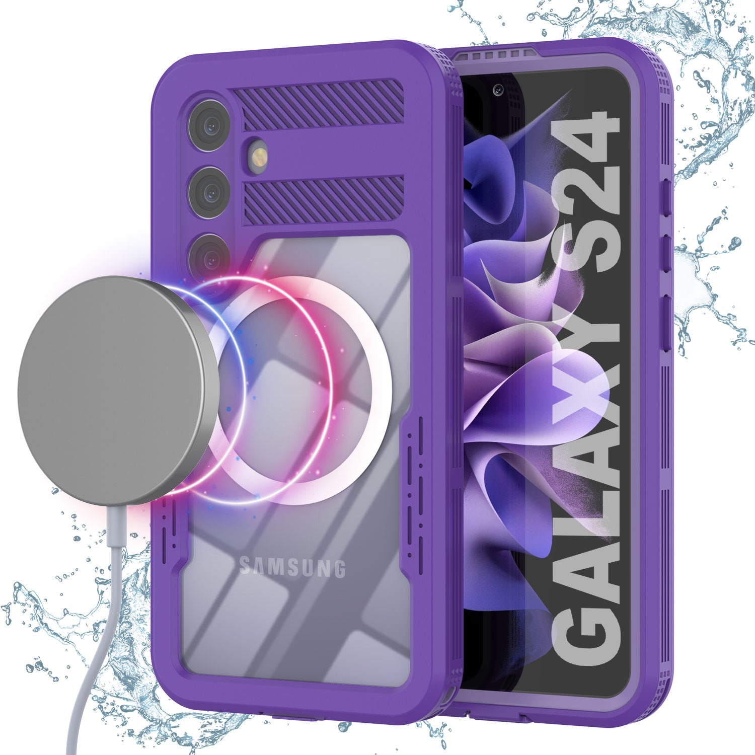 Galaxy S24 Waterproof Case [Alpine 2.0 Series] [Slim Fit] [IP68 Certified] [Shockproof] [Purple]