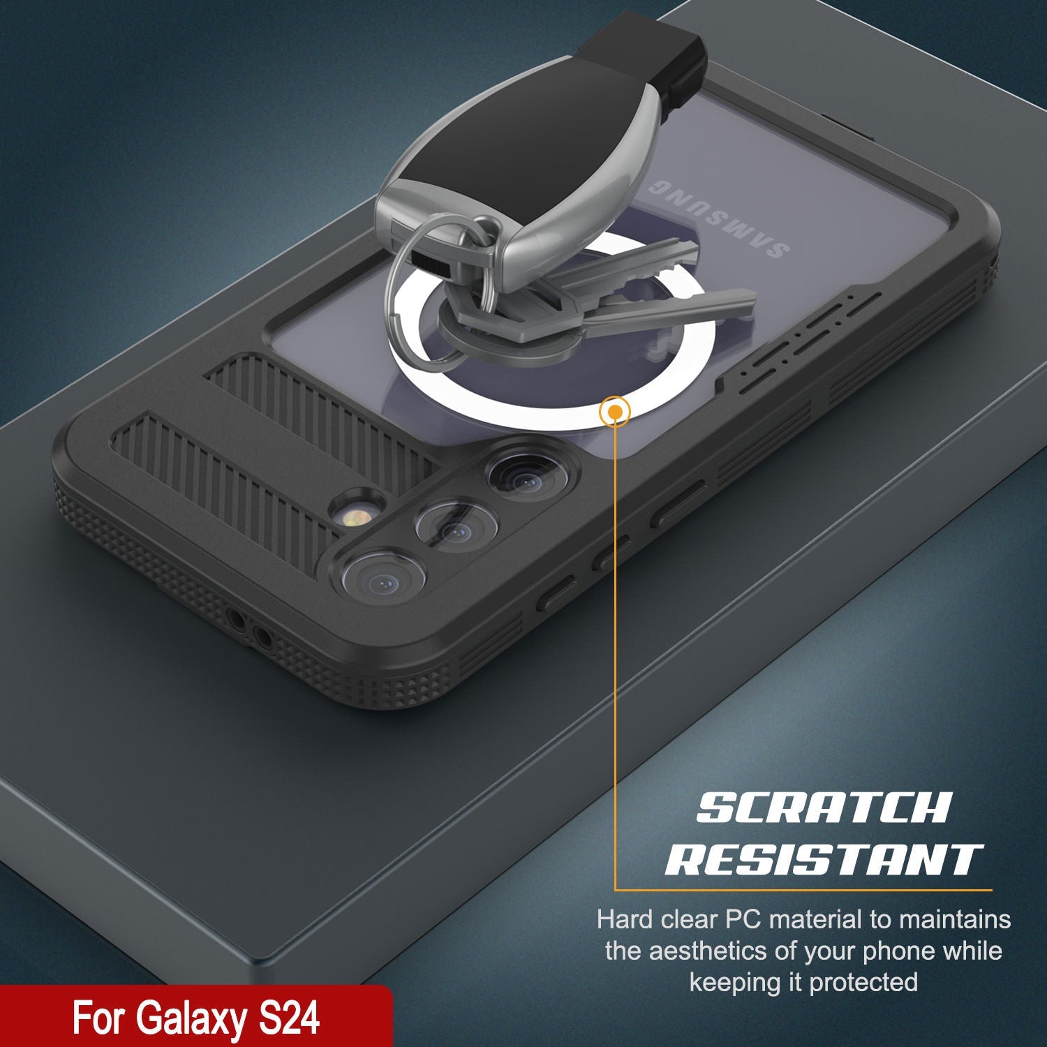 Galaxy S24 Ultra Waterproof Case [Alpine 2.0 Series] [Slim Fit] [IP68 Certified] [Shockproof] [Clear]