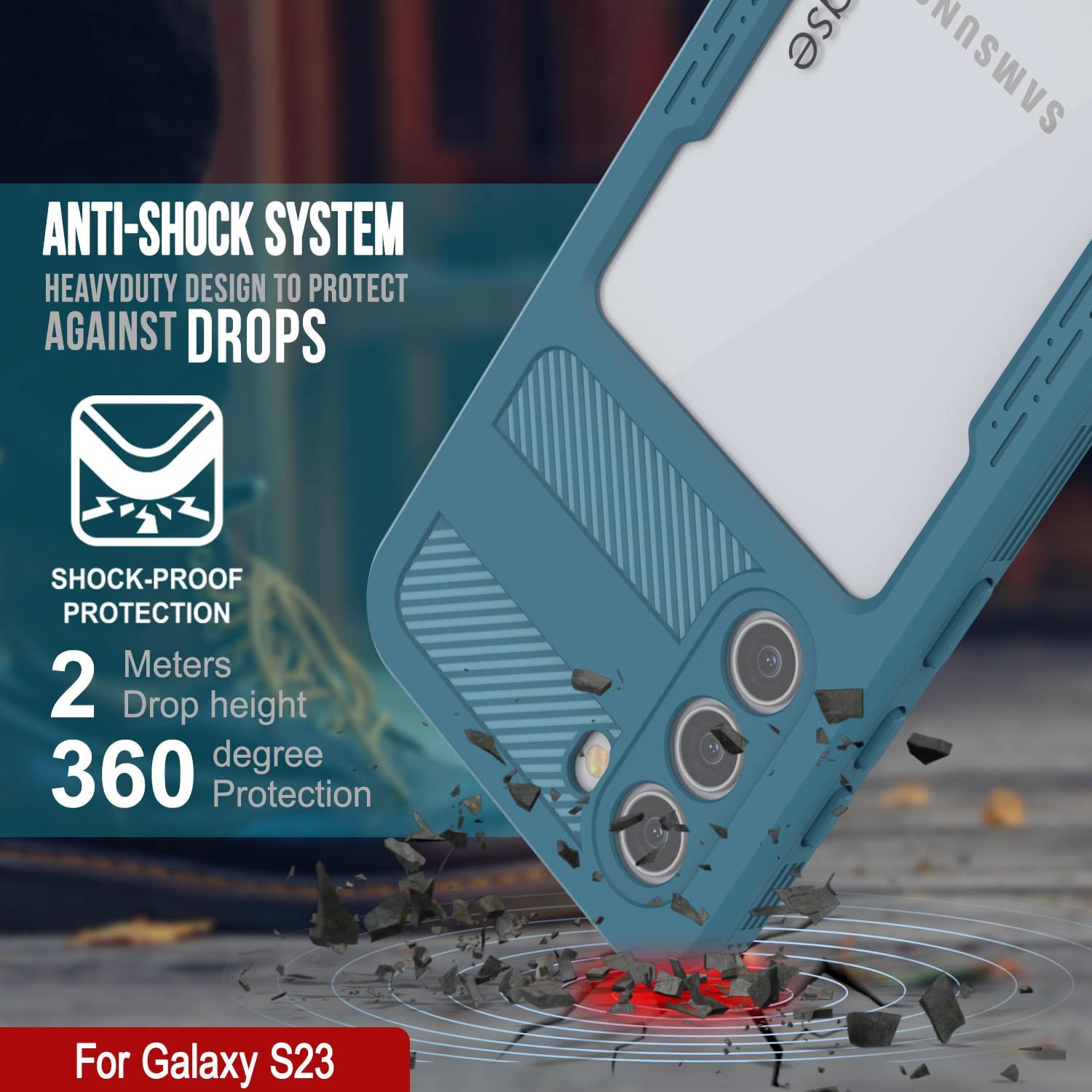 Galaxy S23 Waterproof Case [Alpine 2.0 Series] [Slim Fit] [IP68 Certified] [Shockproof] [Blue]