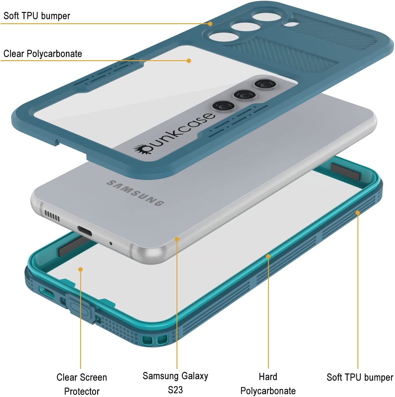 Galaxy S23 Waterproof Case [Alpine 2.0 Series] [Slim Fit] [IP68 Certified] [Shockproof] [Blue]
