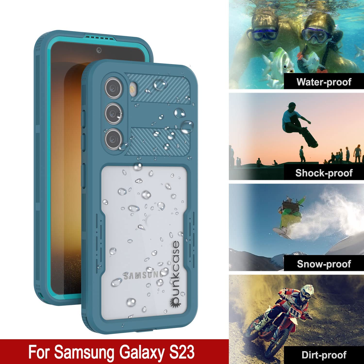 Galaxy S23 Waterproof Case [Alpine 2.0 Series] [Slim Fit] [IP68 Certified] [Shockproof] [Blue]