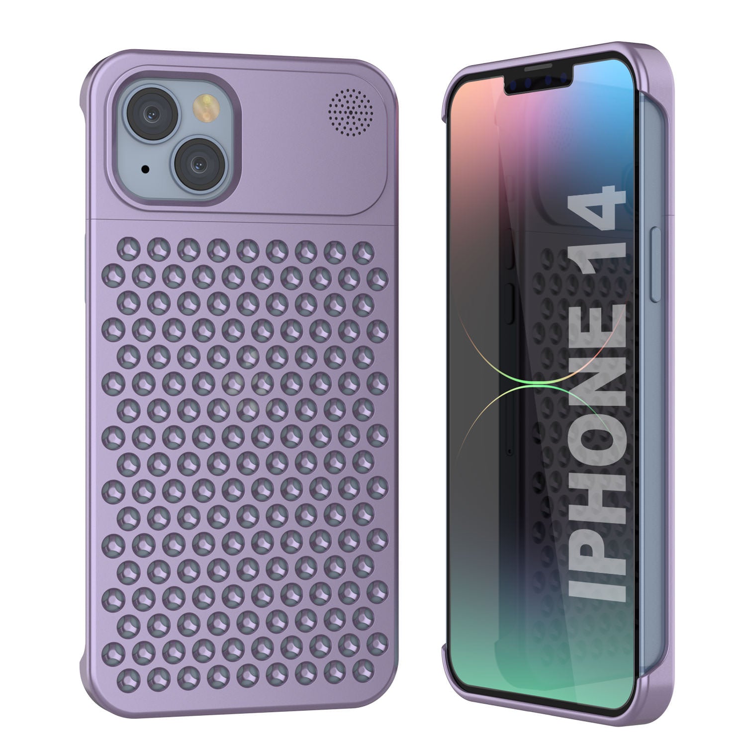 PunkCase for iPhone 14 Aluminum Alloy Case [Fortifier Extreme Series] Ultra Durable Cover [Liliac]
