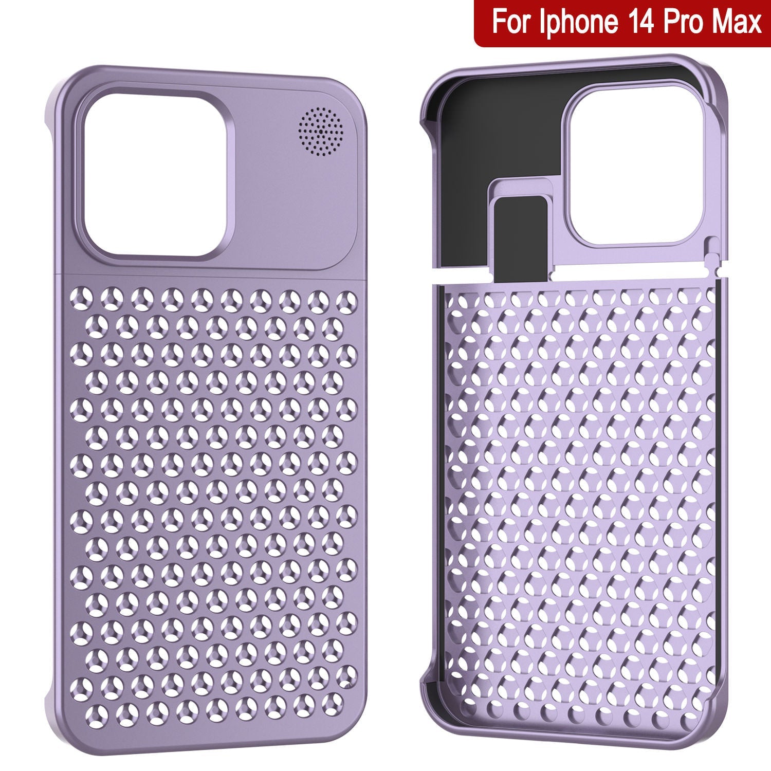 PunkCase for iPhone 14 Pro Max Aluminum Alloy Case [Fortifier Extreme Series] Ultra Durable Cover [Liliac]