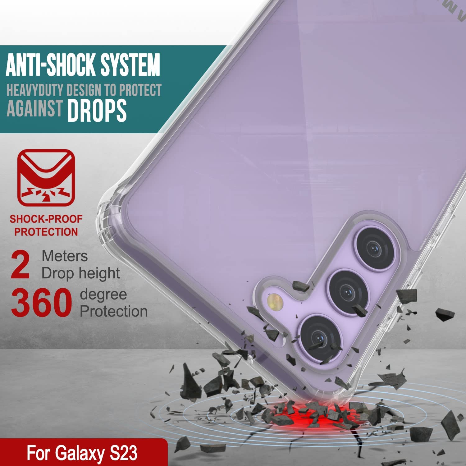 Galaxy S24 Case [Clear Acrylic Series] [Non-Slip] For Galaxy S24 [Purple]