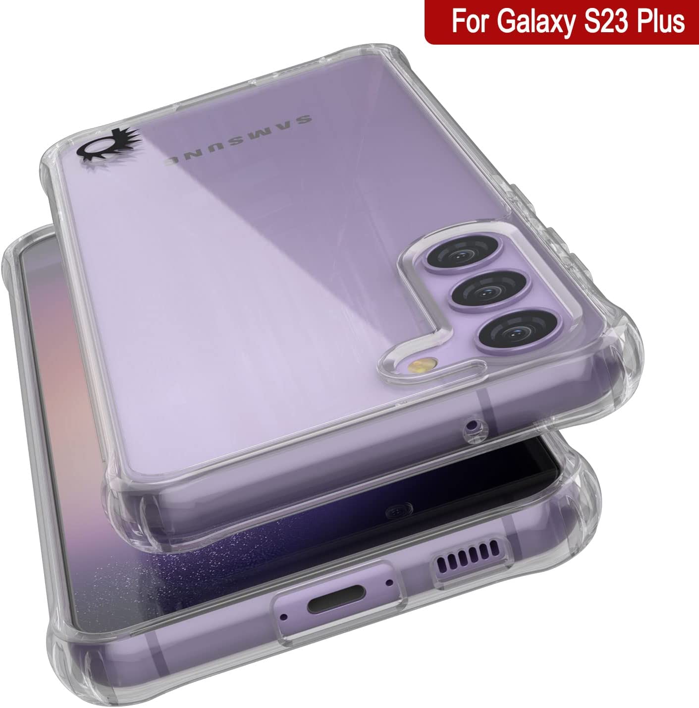 Galaxy S24 Plus Case [Clear Acrylic Series] [Non-Slip] For Galaxy S24 Plus [Orange]