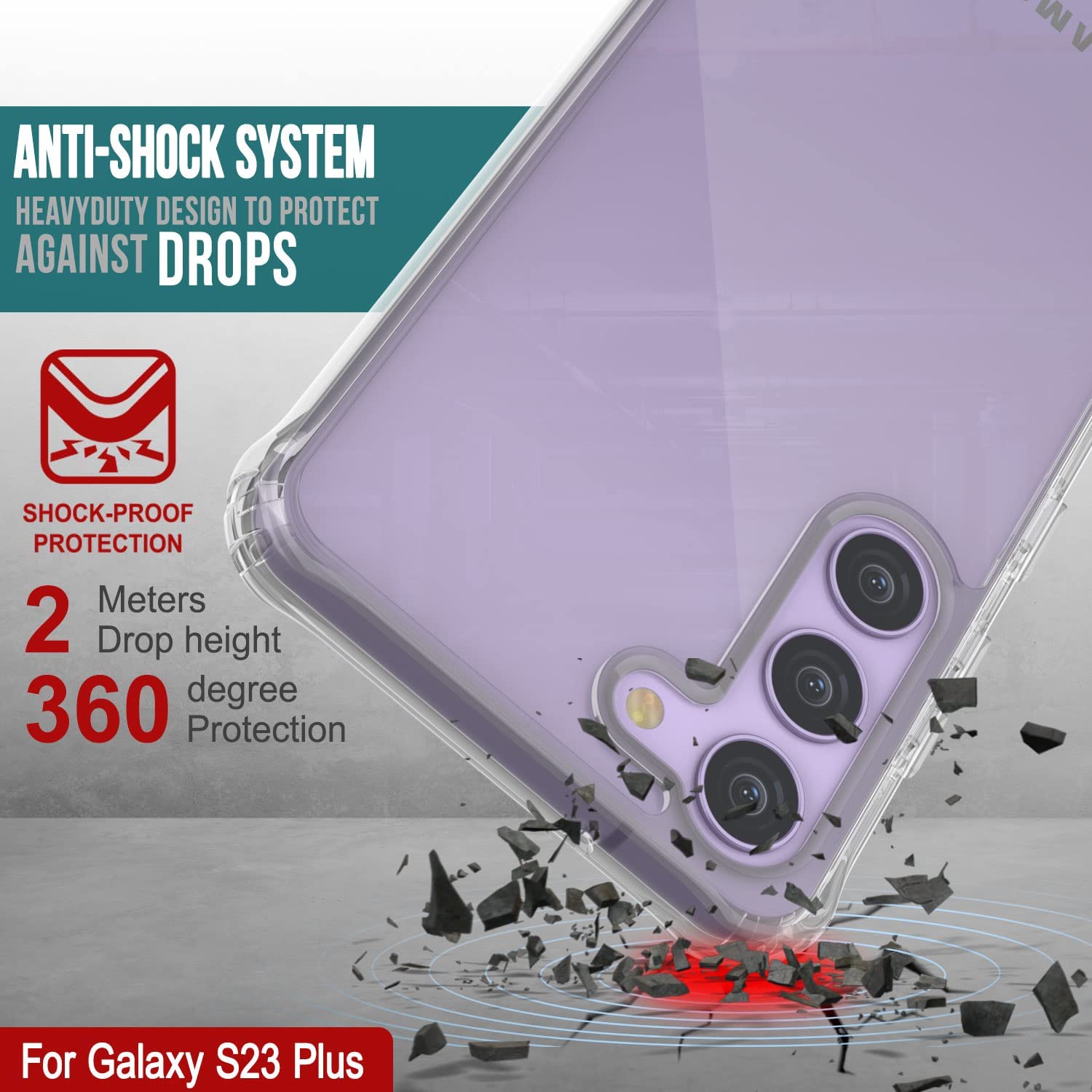 Galaxy S24 Plus Case [Clear Acrylic Series] [Non-Slip] For Galaxy S24 Plus [Purple]