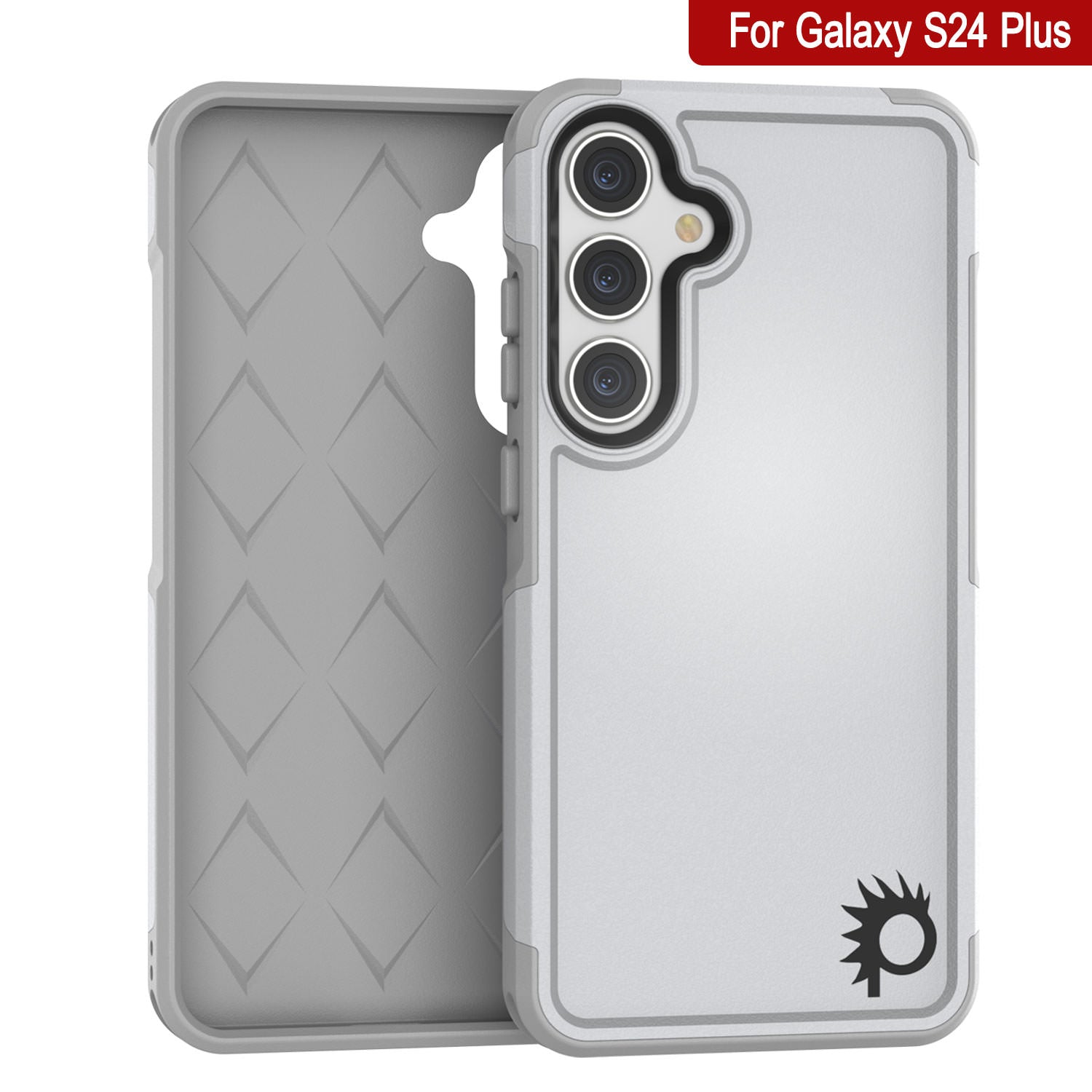 PunkCase Galaxy S24+ Plus Case, [Spartan 2.0 Series] Clear Rugged Heavy Duty Cover [White]