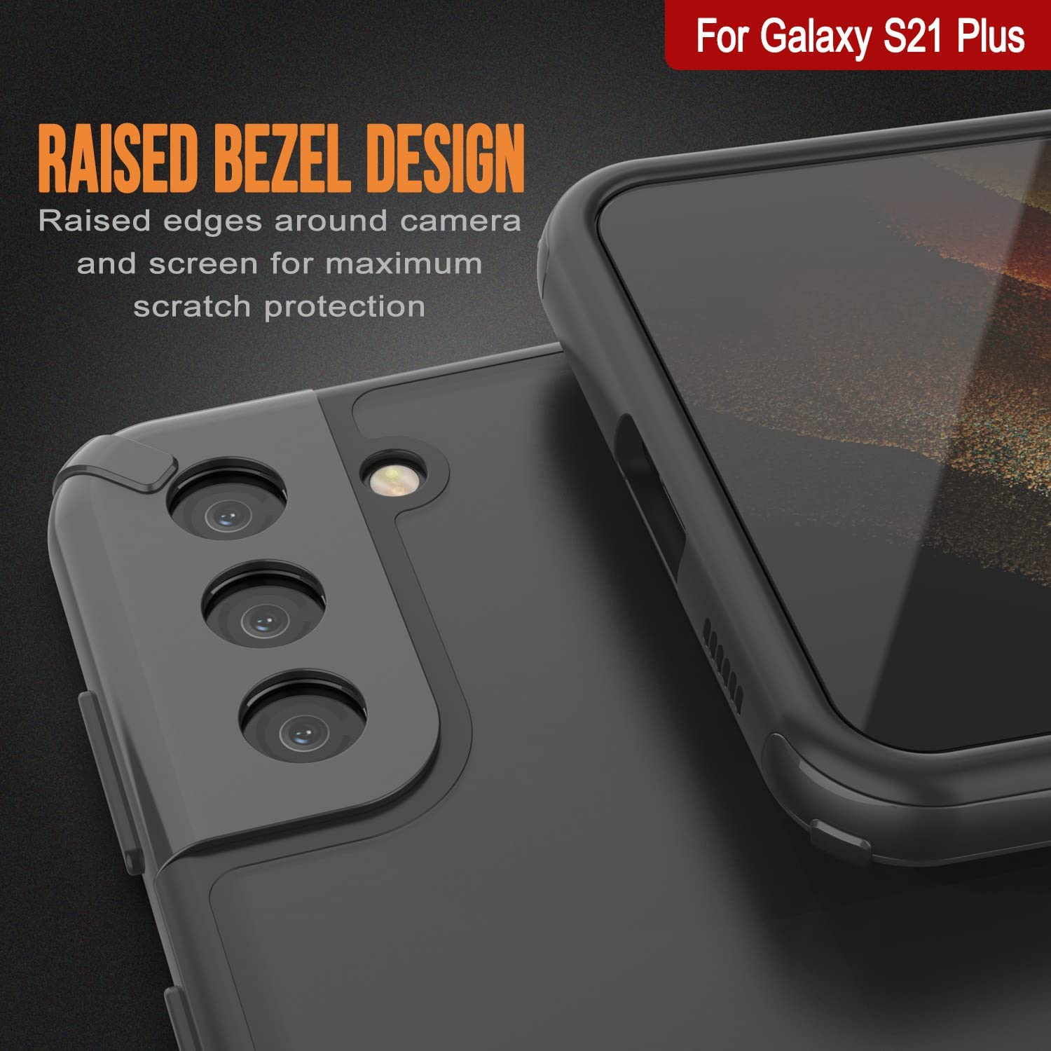 Punkcase Galaxy S21 Plus Case [Mirage Series] Heavy Duty Phone Cover (Black)