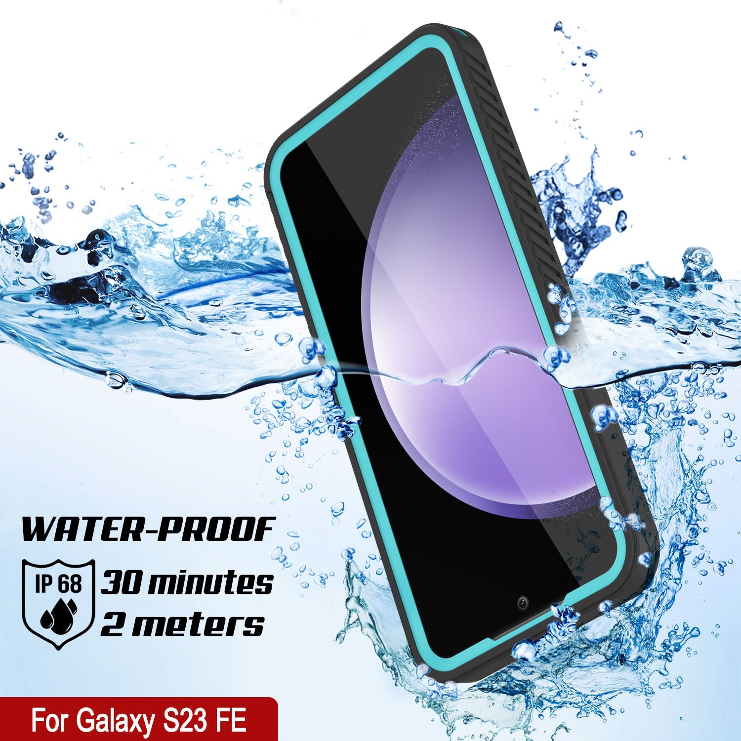 Galaxy S23 FE Water/ Shock/ Snowproof [Extreme Series]  Screen Protector Case [Teal]