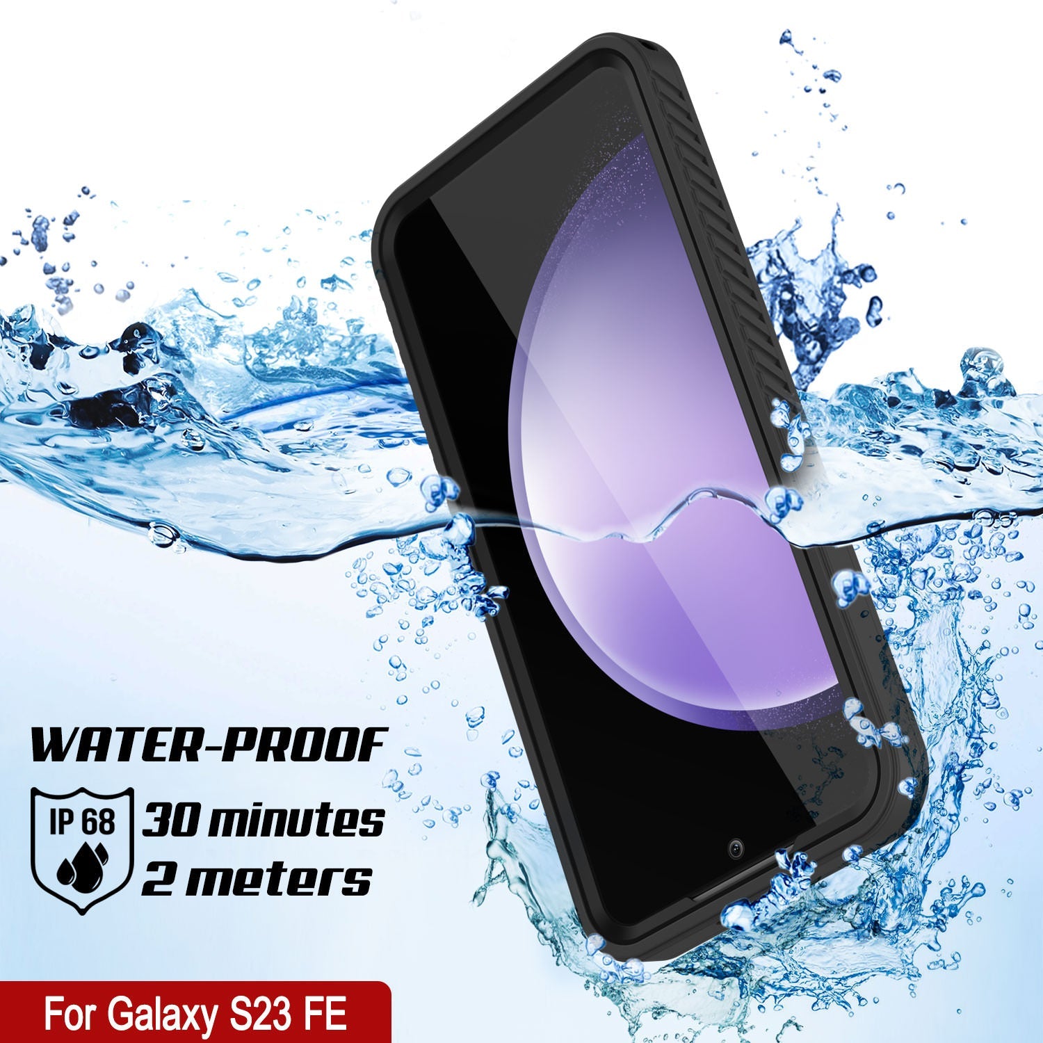 Galaxy S23 FE Water/ Shockproof [Extreme Series] With Screen Protector Case [Black]