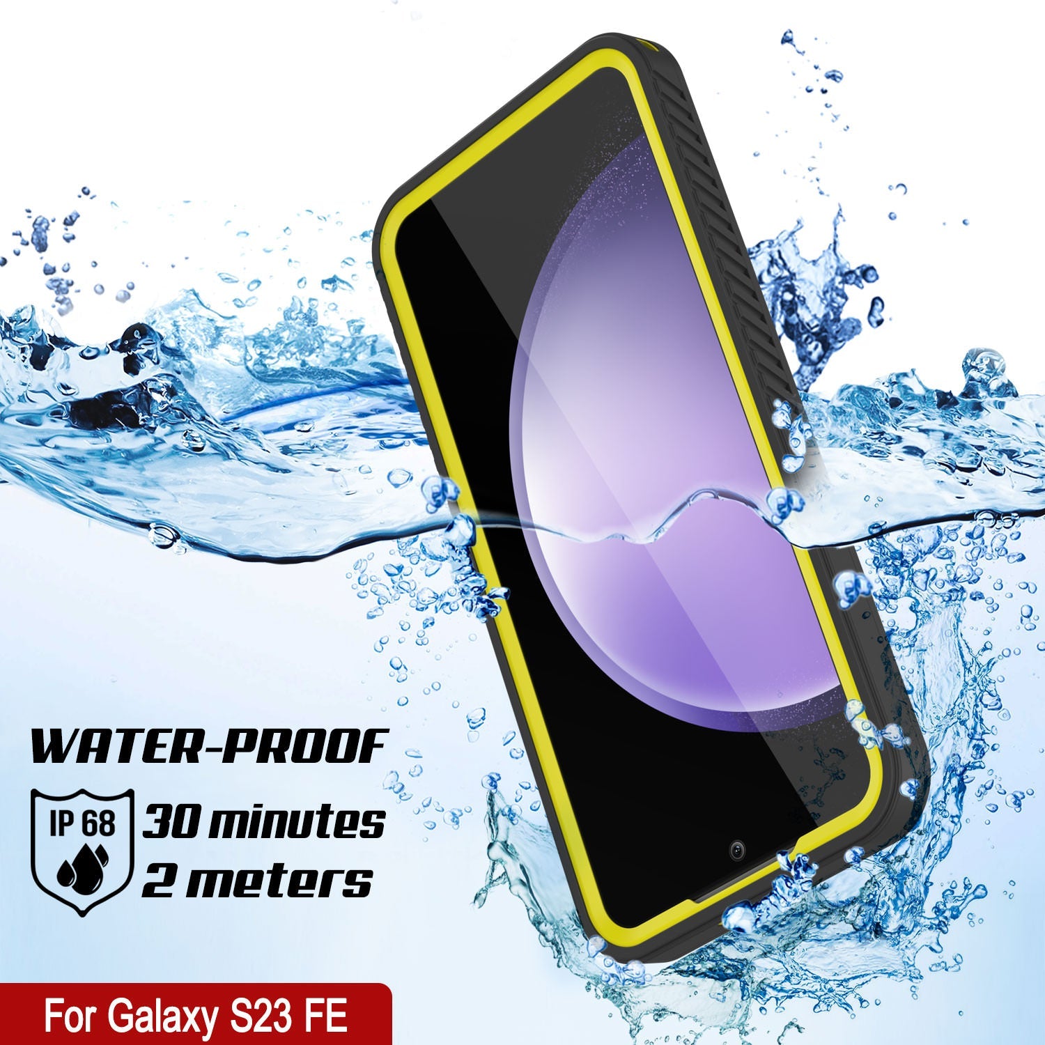 Galaxy S23 FE Water/ Shockproof [Extreme Series] With Screen Protector Case [Yellow]