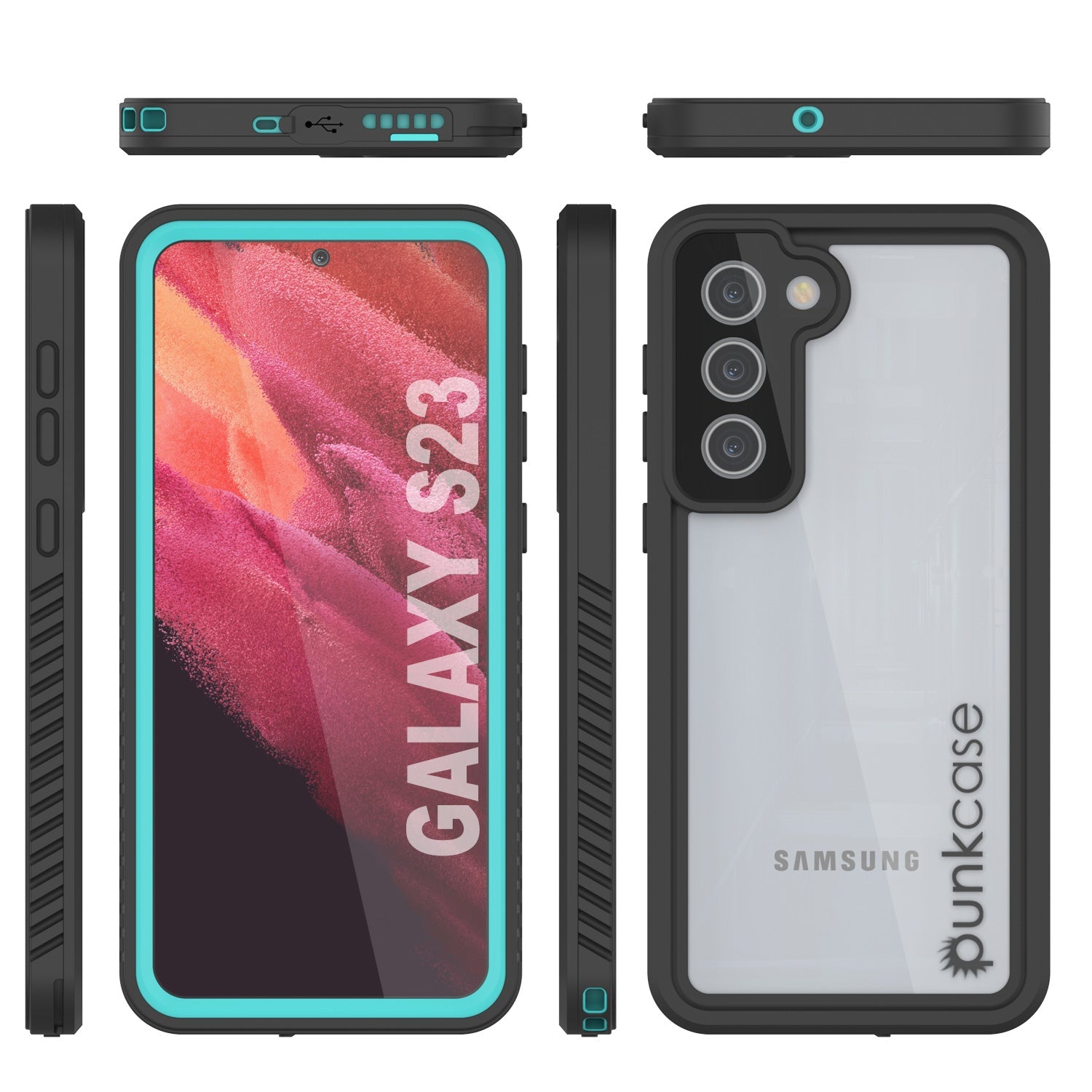 Galaxy S23 Water/ Shock/ Snowproof [Extreme Series]  Screen Protector Case [Teal]