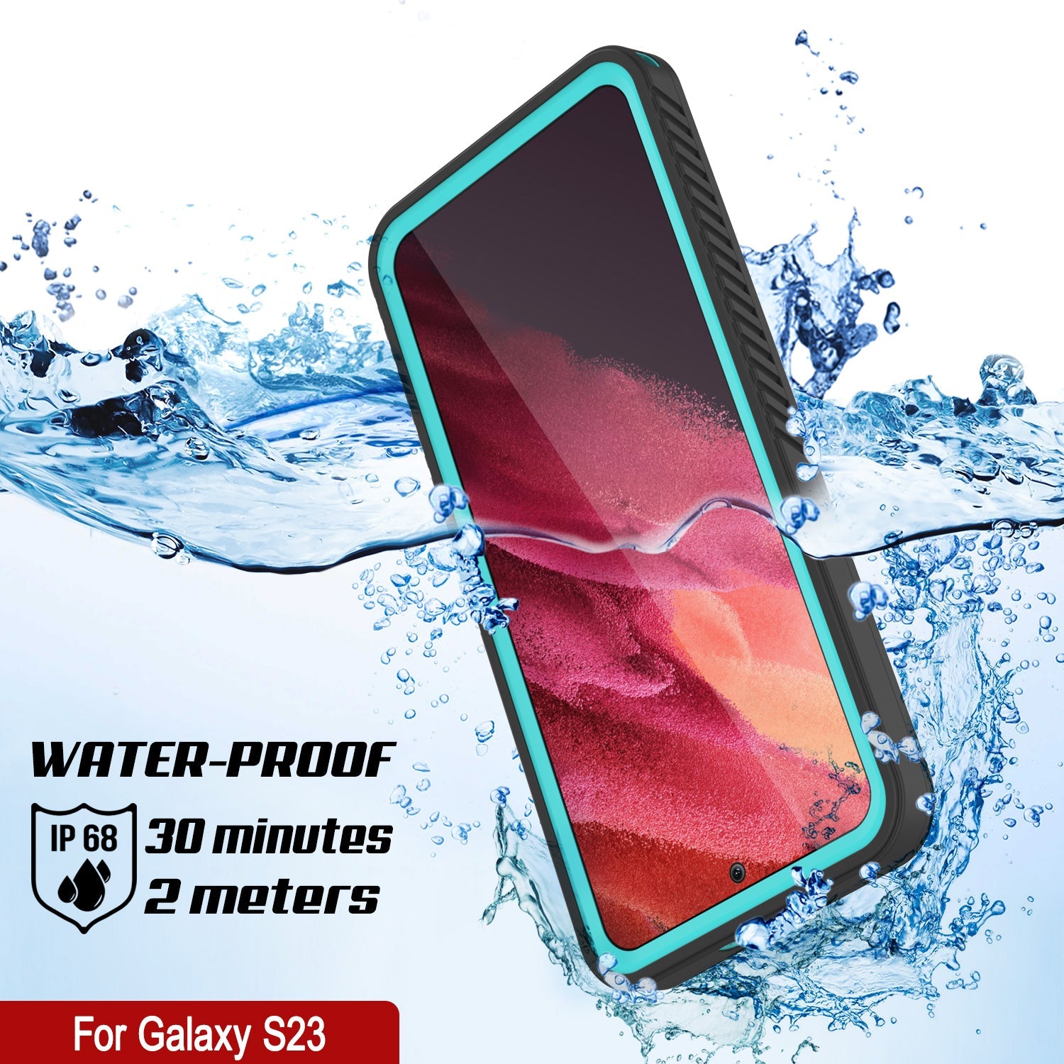 Galaxy S23 Water/ Shock/ Snowproof [Extreme Series]  Screen Protector Case [Teal]