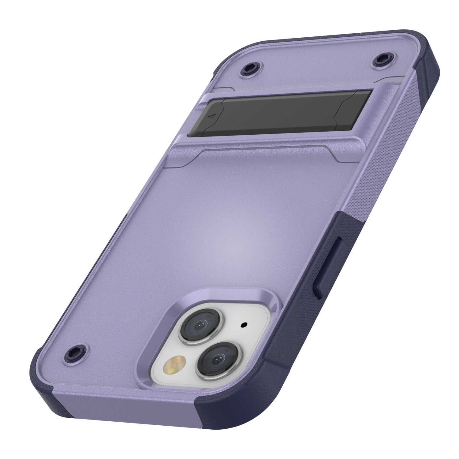 Punkcase iPhone 14 Plus Case [Reliance Series] Protective Hybrid Military Grade Cover W/Built-in Kickstand [Purple-Navy]