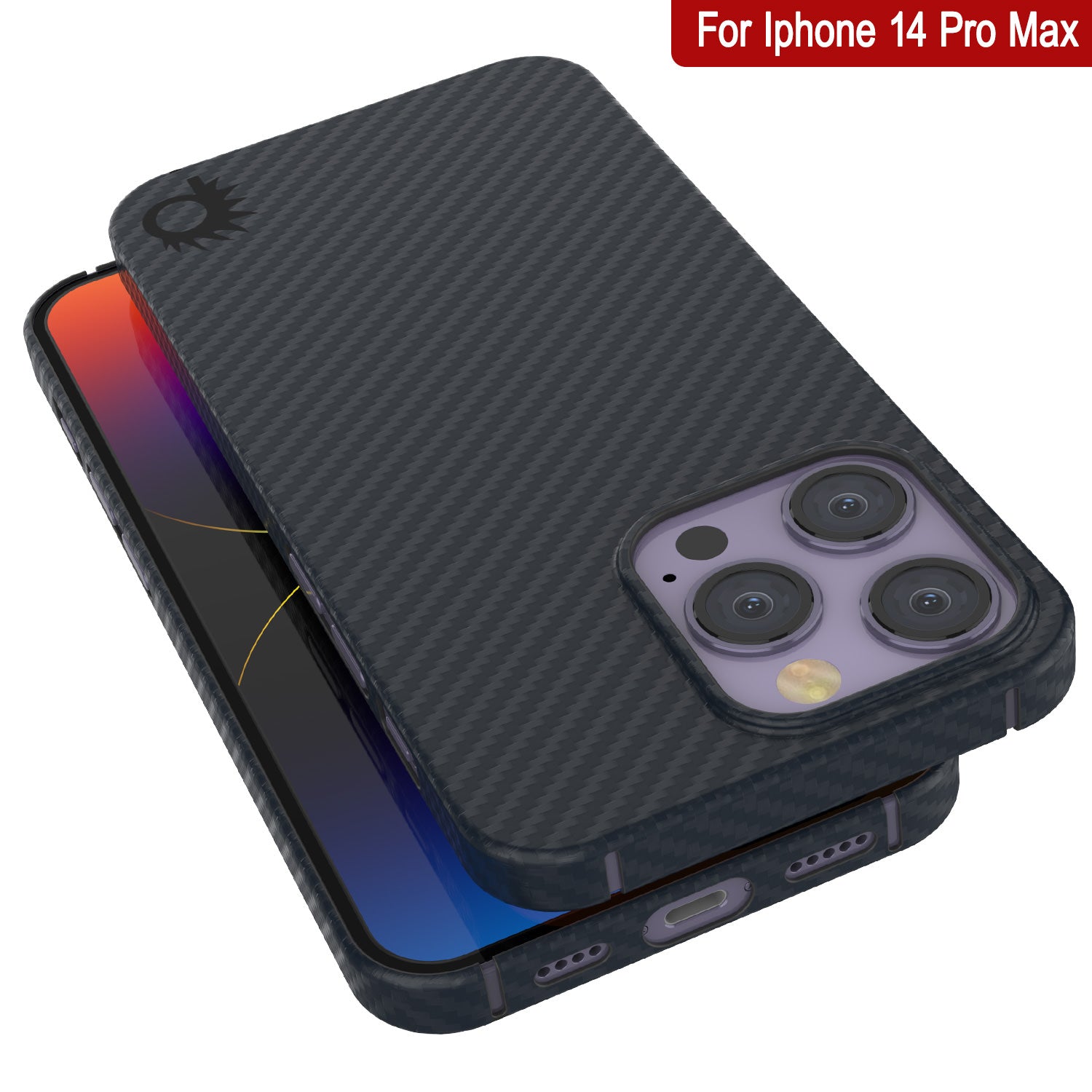 Punkcase iPhone 14 Pro Max Carbon Fiber Case [AramidShield Series] Ultra Slim & Light Kevlar