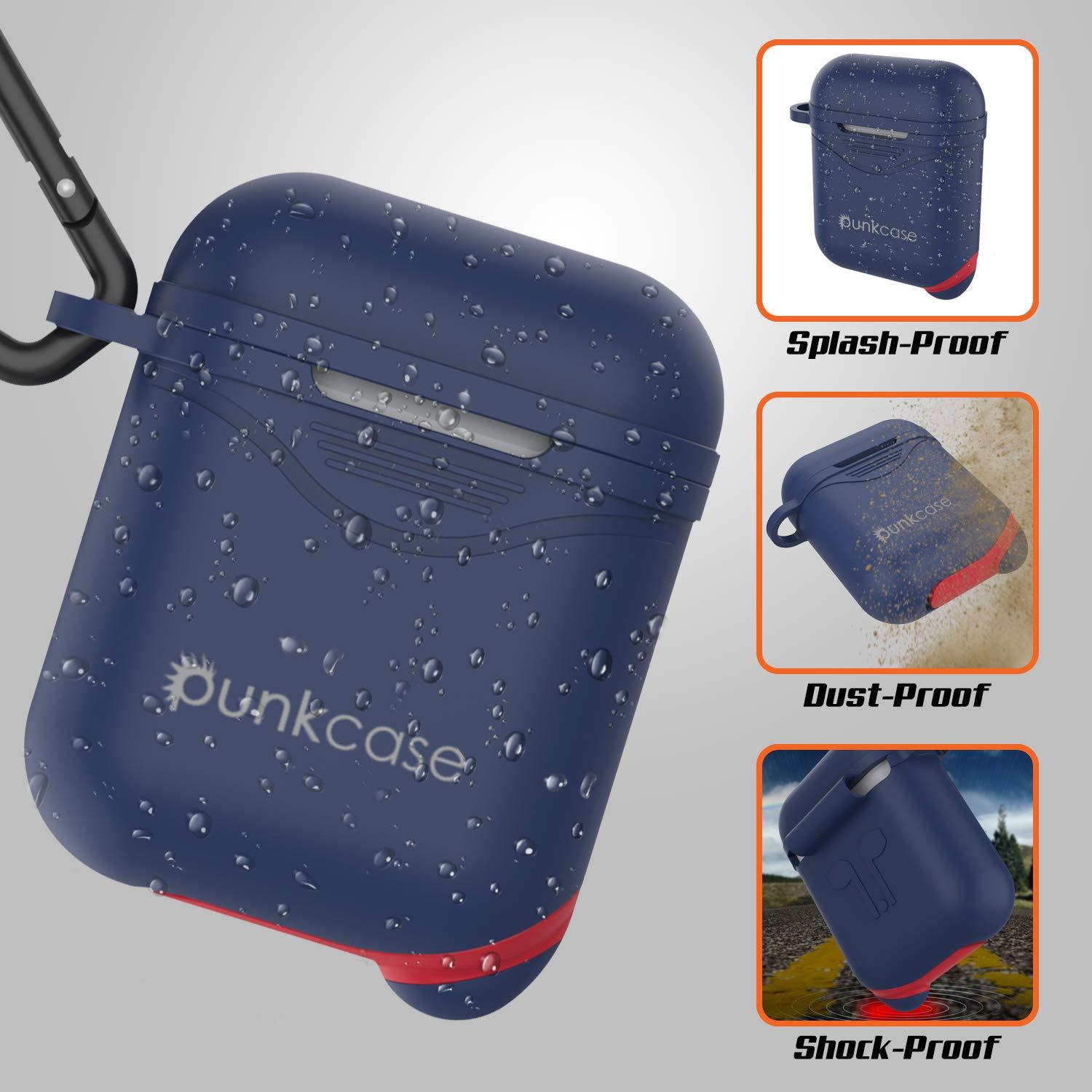 Punkcase Airpod Case with Keychain (Navy-Blue)