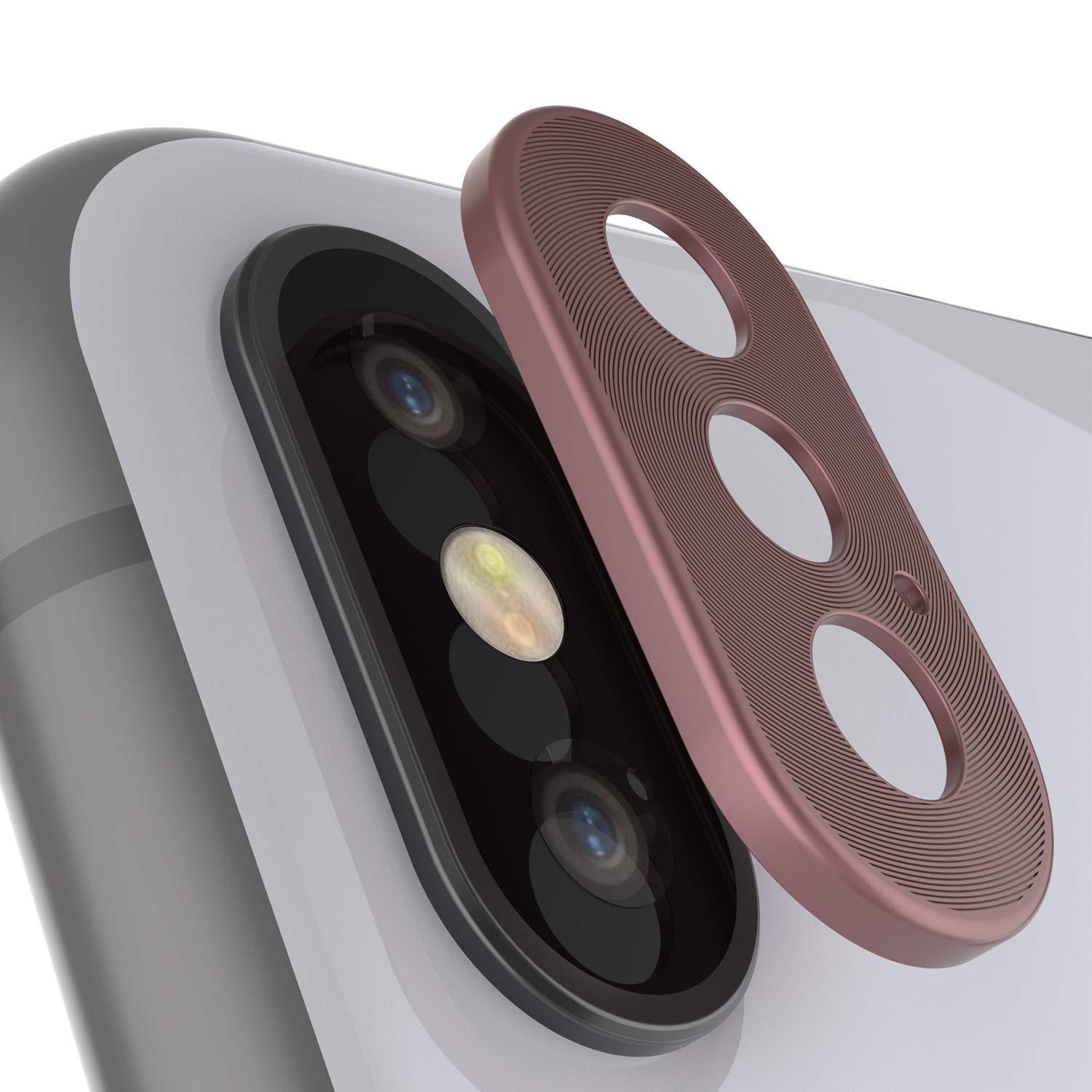 Punkcase iPhone XS Camera Protector Ring [Rose-Gold]